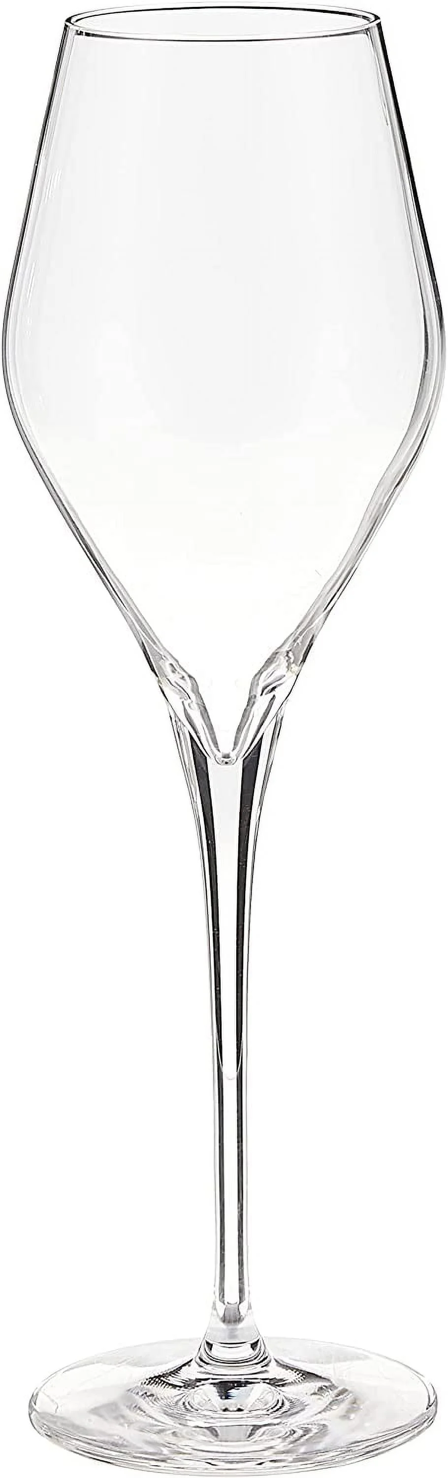 MRU Tritan Crystal Glass Finesse Stemware Collection Champagne Flute with Effervescence Points (Set of 6), 10.0 oz, Clear