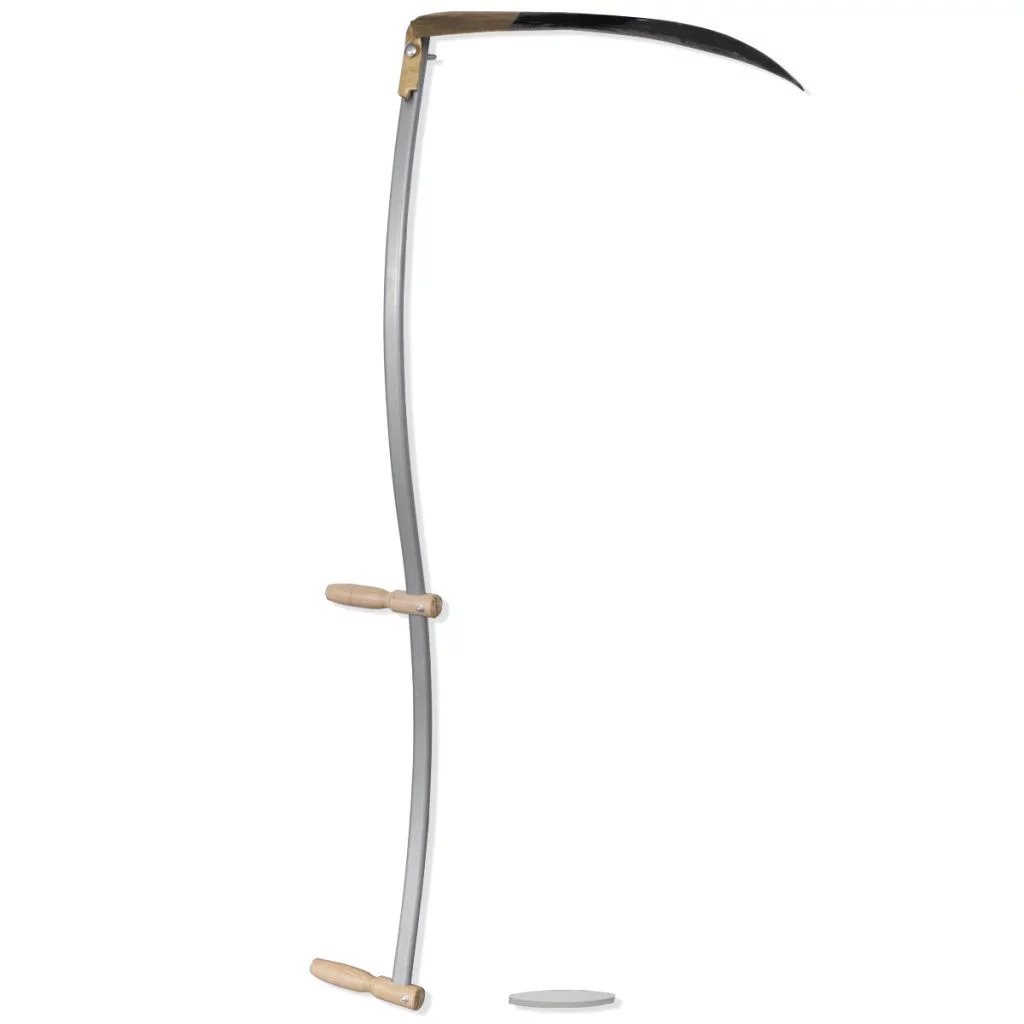 Anself Scythe Gardening Tool Scythe with Grinding Stone Steel Blade and Wooden Handle Grass Cutting Garden Farm for Agricultural Forestry Tools