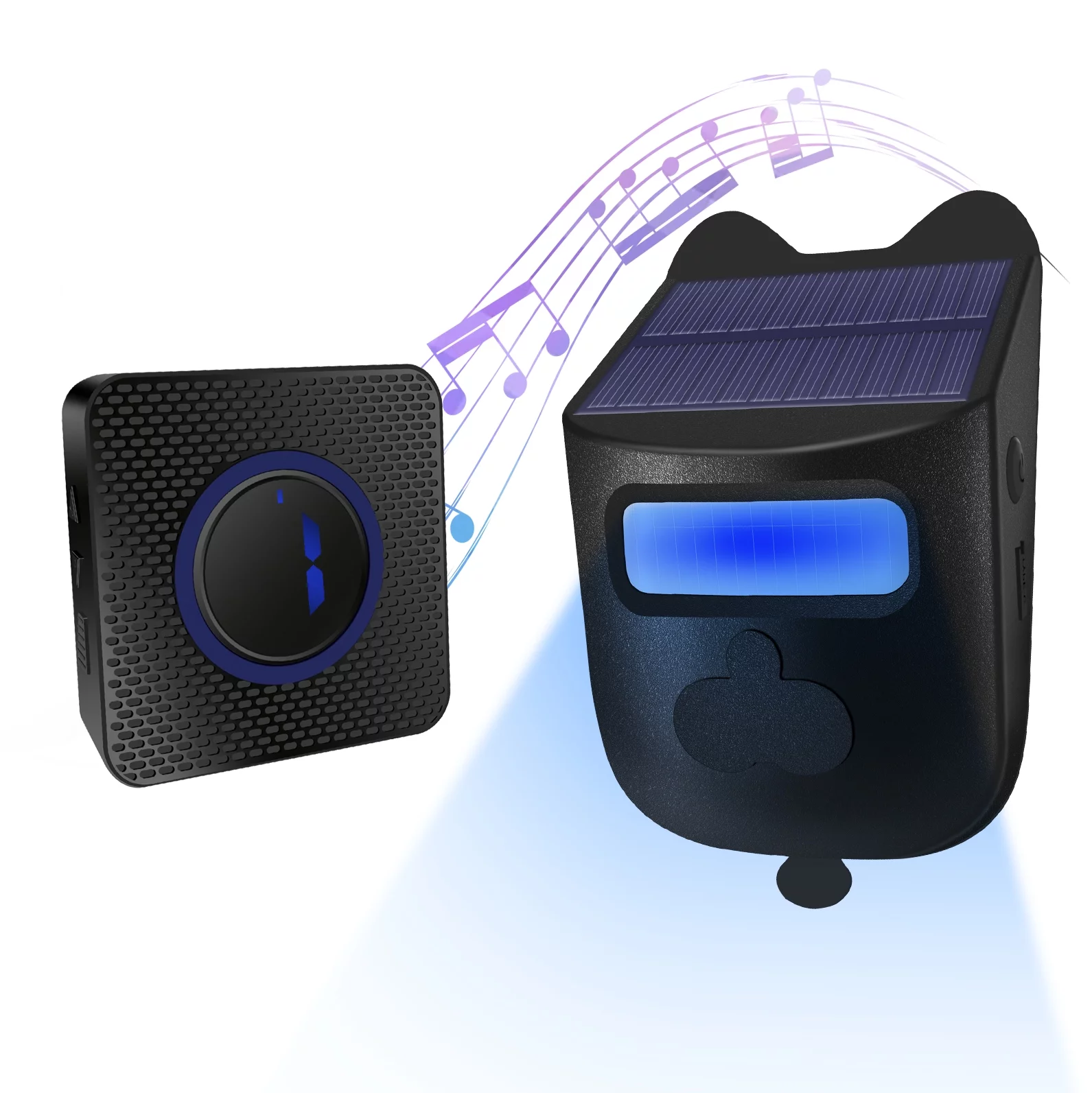 moobody Solar Driveway Alarm 984ft Long , Wireless Motion Sensor Detector, Weather Resistant DIY Alert System for Home & Property