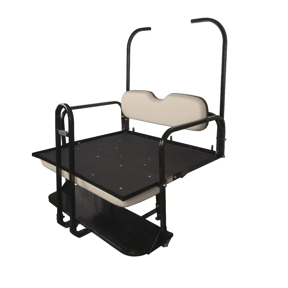 ProFX Golf Cart Rear Seat Kit with White Cushions for E-Z-GO TXT | 1994.5 - up