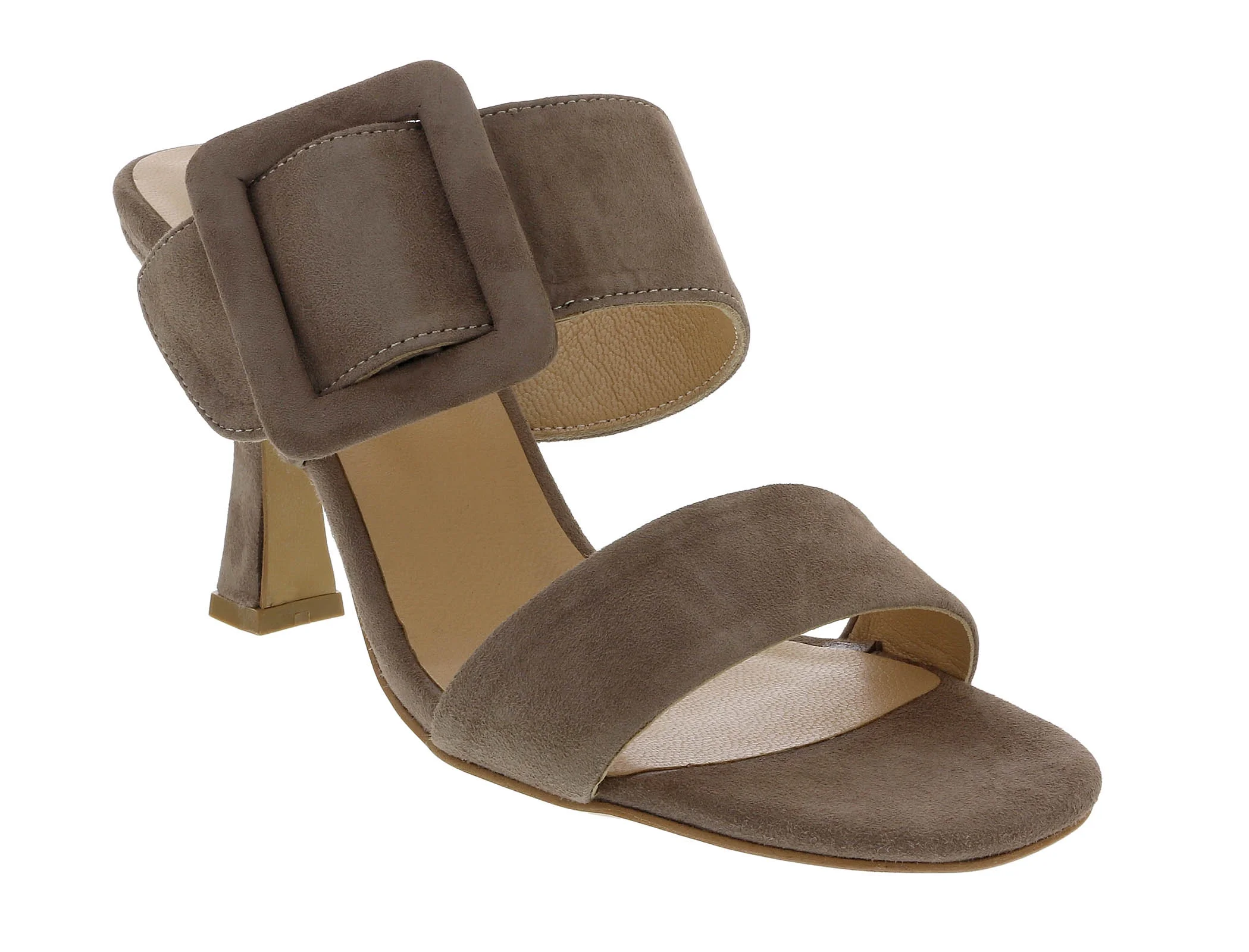 Ventutto Mink Wide Buckle High Heel Slide-7 for womens