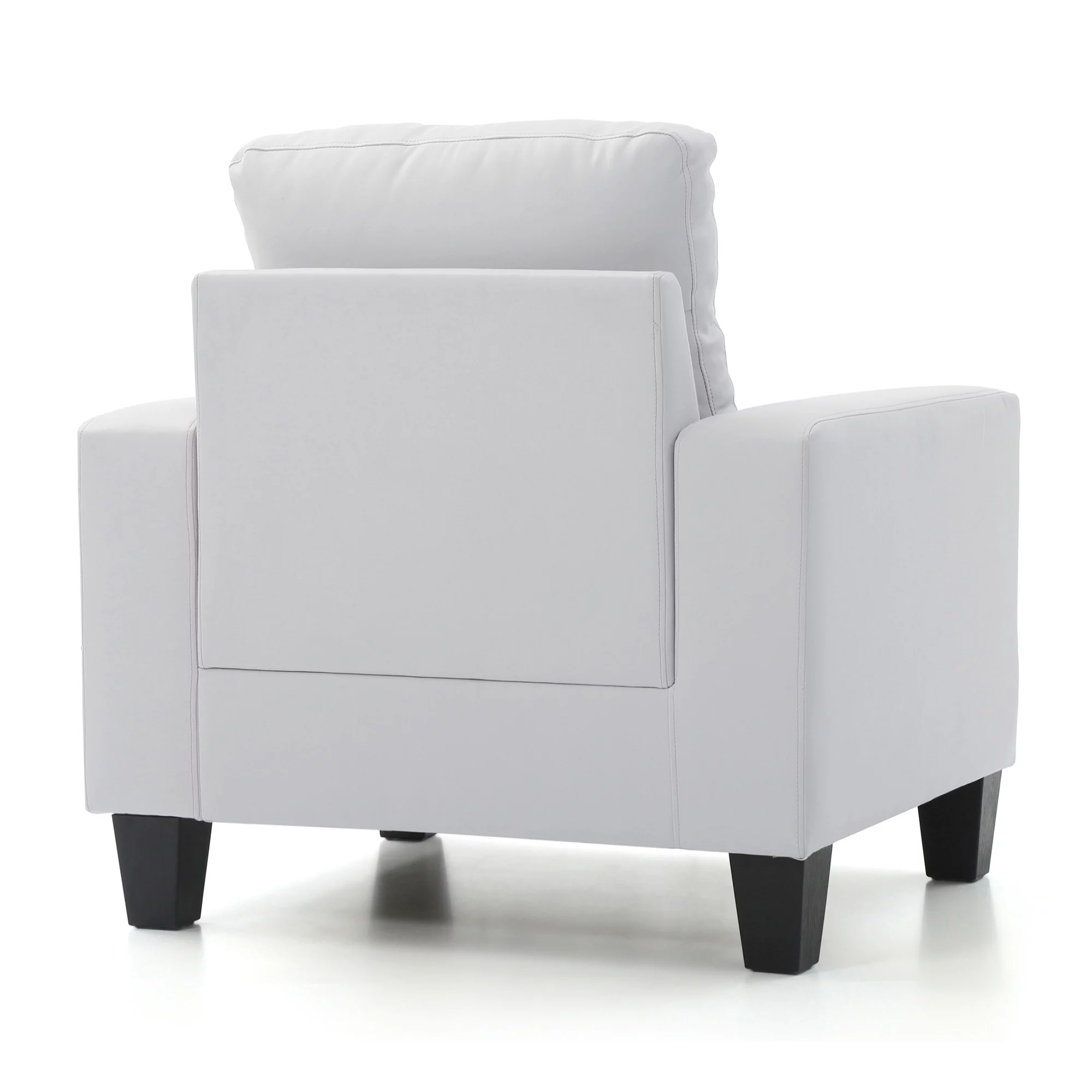 Passion Furniture PF-G460A-C 36 in. Newbury Removable Cushions Accent Chair, White