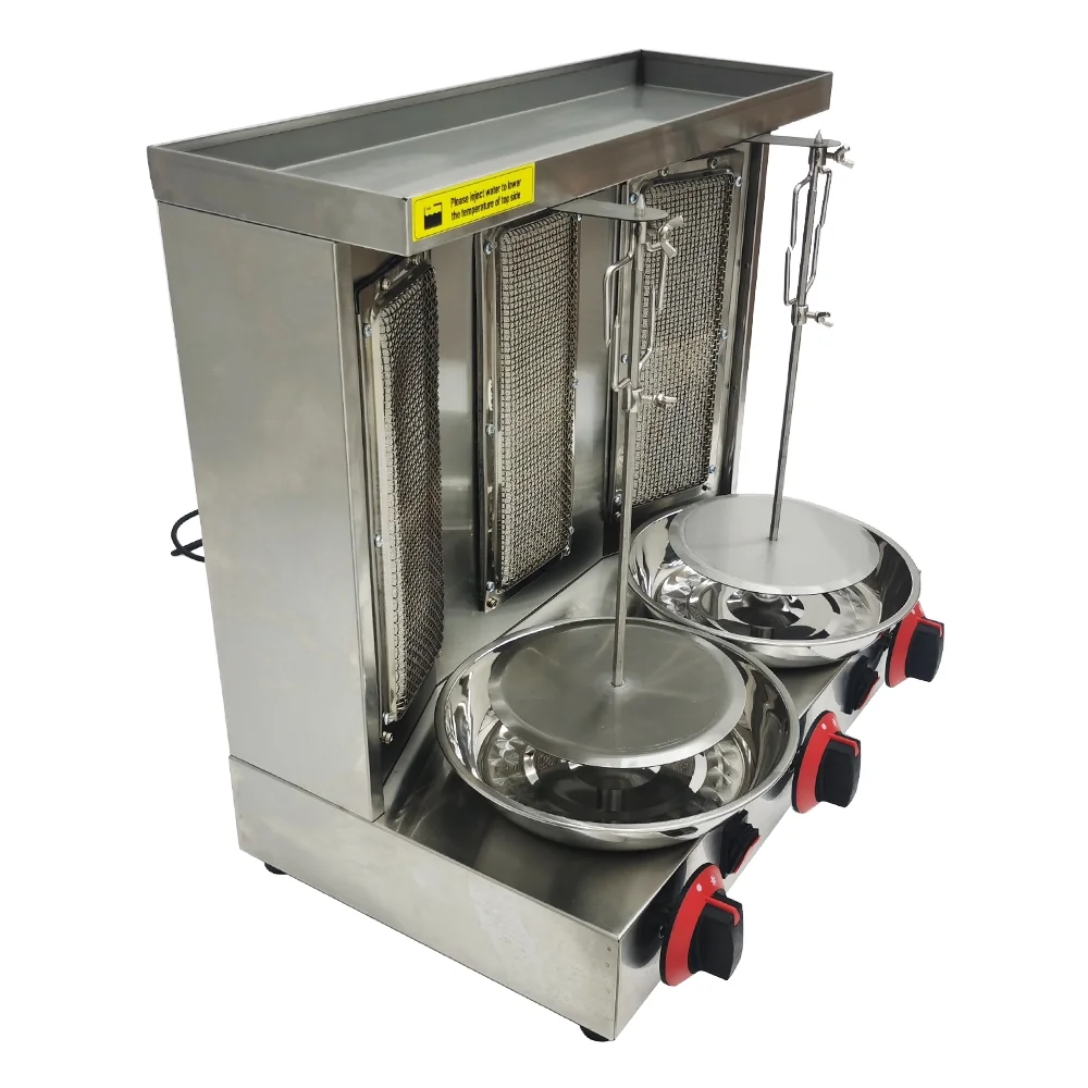 INTBUYING LP Gas Kebab Gyro Grill Machine Spinning Doner Griller Shawarma Machine