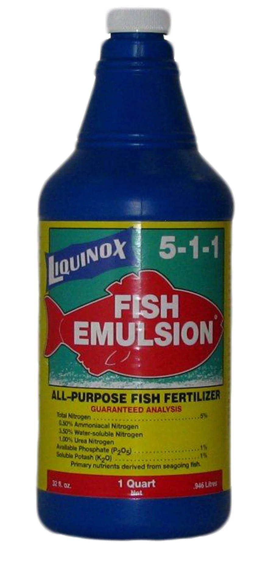Liquinox 70326 5-1-1 Fish Emulsion All Purpose Fertilizer, 32-Ounce