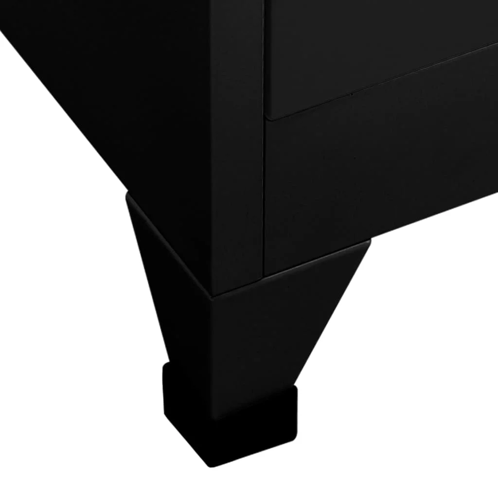 Locker Cabinet Black 35.4