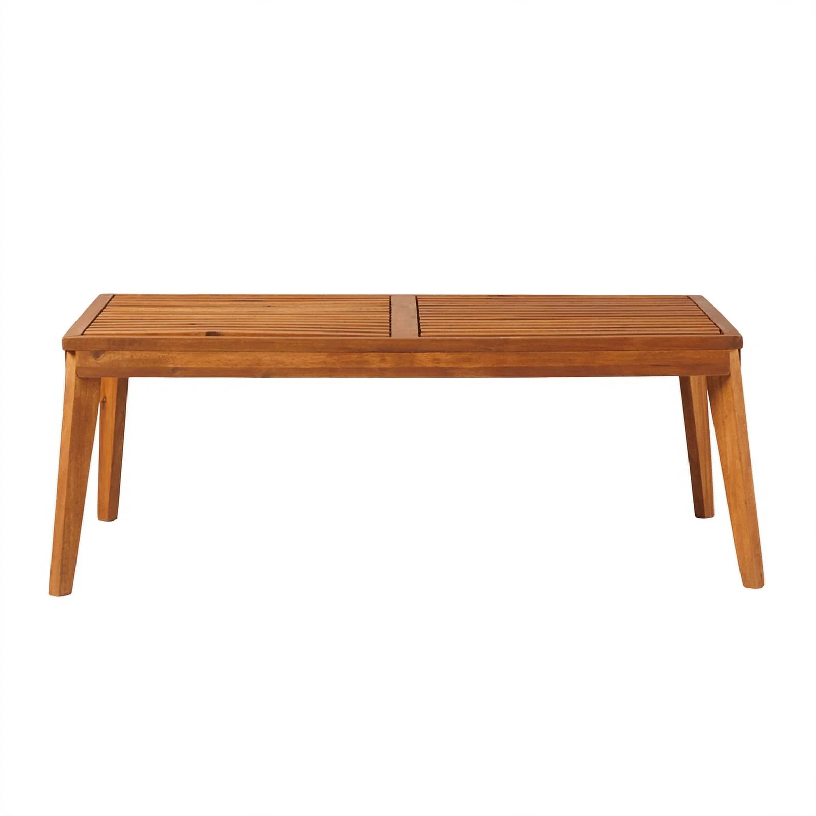Pemberly Row Modern Outdoor Solid Wood Coffee Table in Brown
