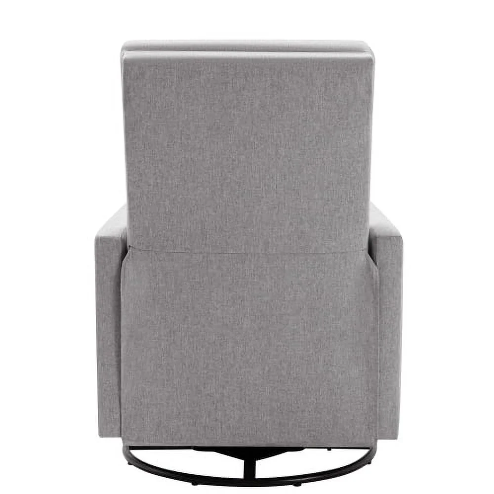 ZJbiubiuHome Modern Upholstered Rocker Nursery Chair Plush Seating Glider Swivel Recliner Chair  Gray