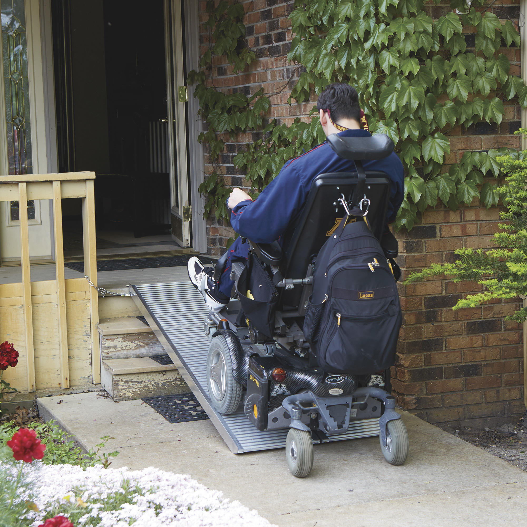 Ultra-Tow Aluminum Mobility Ramp Set, 1200-Lb. Capacity, 30in.W x 72in.L