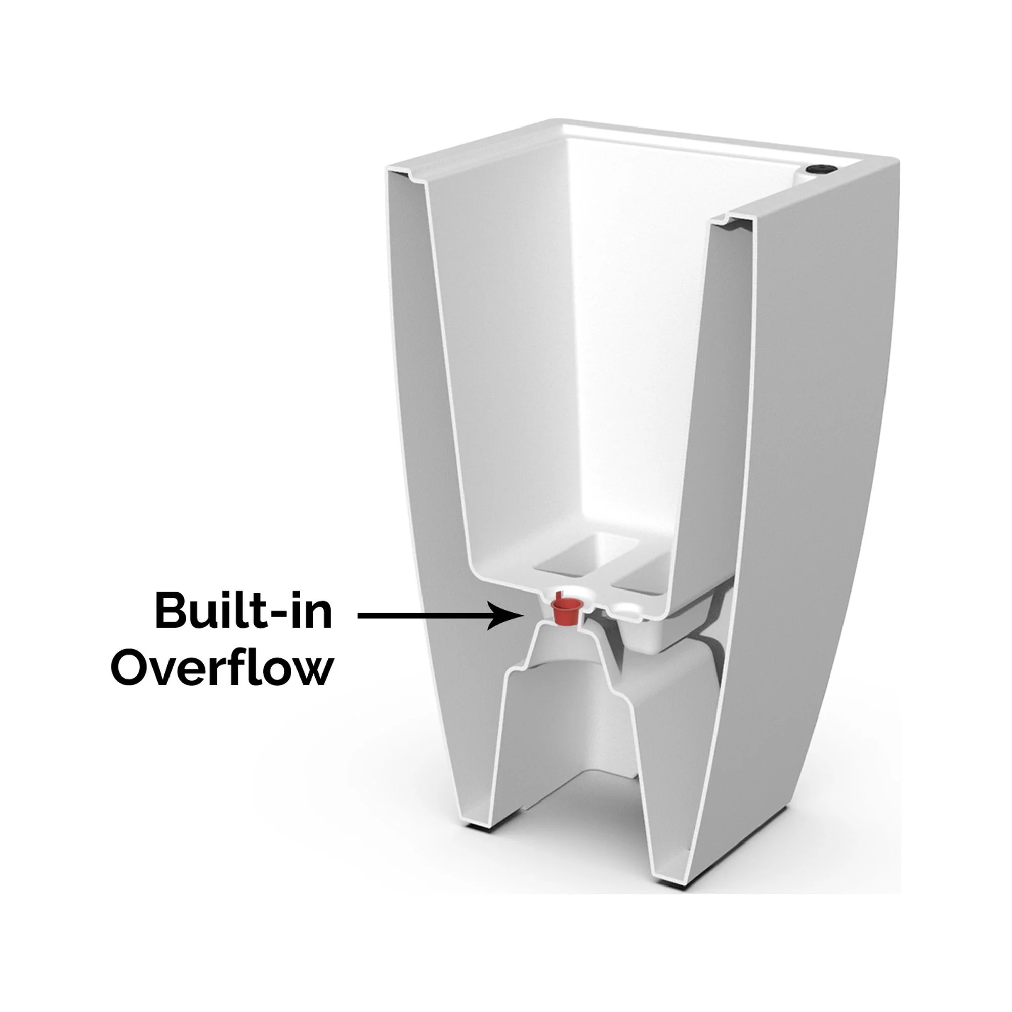 Kobi 36in Trough Planter - White
