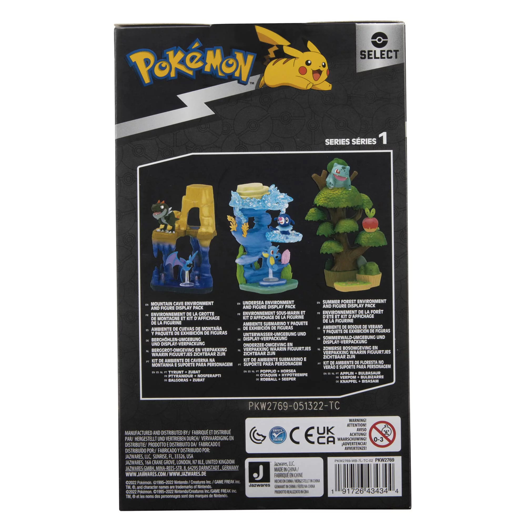 POKEMON Select Underwater Environment - Multi-Level Display Set with Two 2-inch Battle Figures
