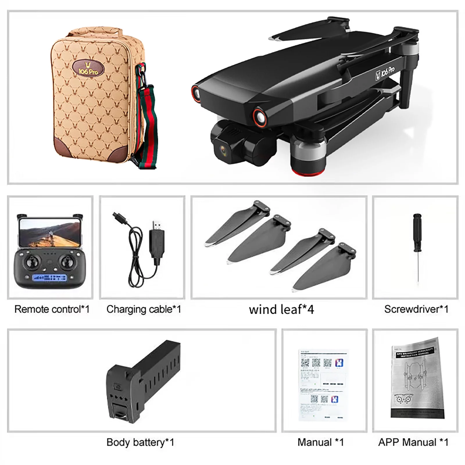 ZiSUGP 2021 JJ106 pro 1.2KM FPV 3-axis Gimbal 4K Camera Wifi GPS RC Drone Quadcopte