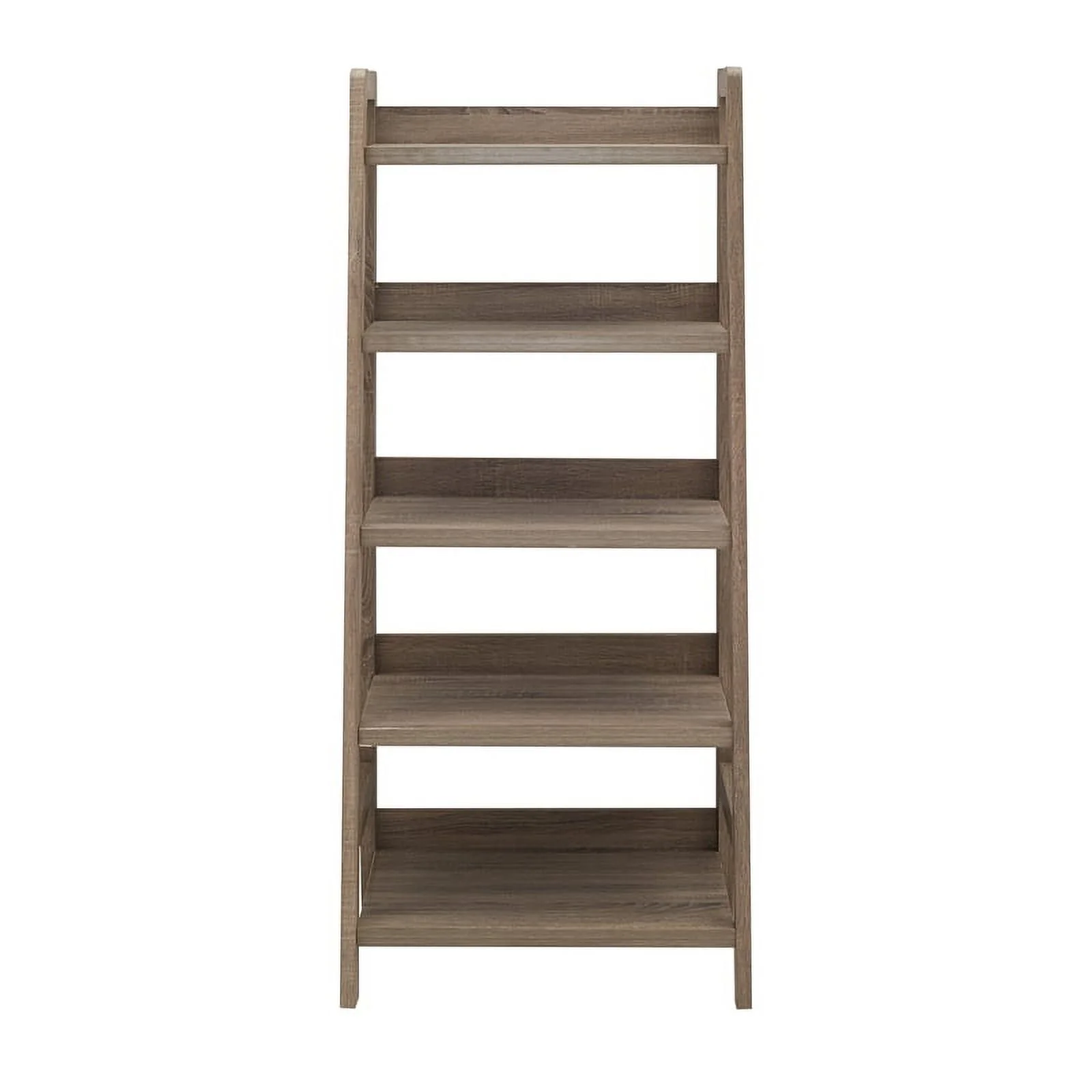 Home Square 2-Piece Set with Filing Cabinet and Five Shelf Ladder Bookcase