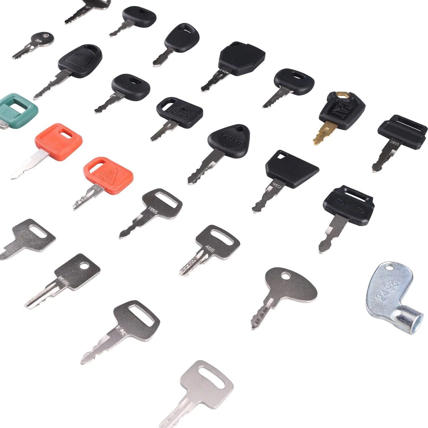 41 Heavy Equipment Keys Set Case Cat Komatsu JCB Kubota Bobcat Volvo Doosan JLG