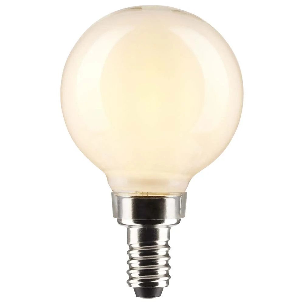 Satco Lighting S21212 5.5 Watt Dimmable G16.5 Candelabra (E12) Led Bulb - White