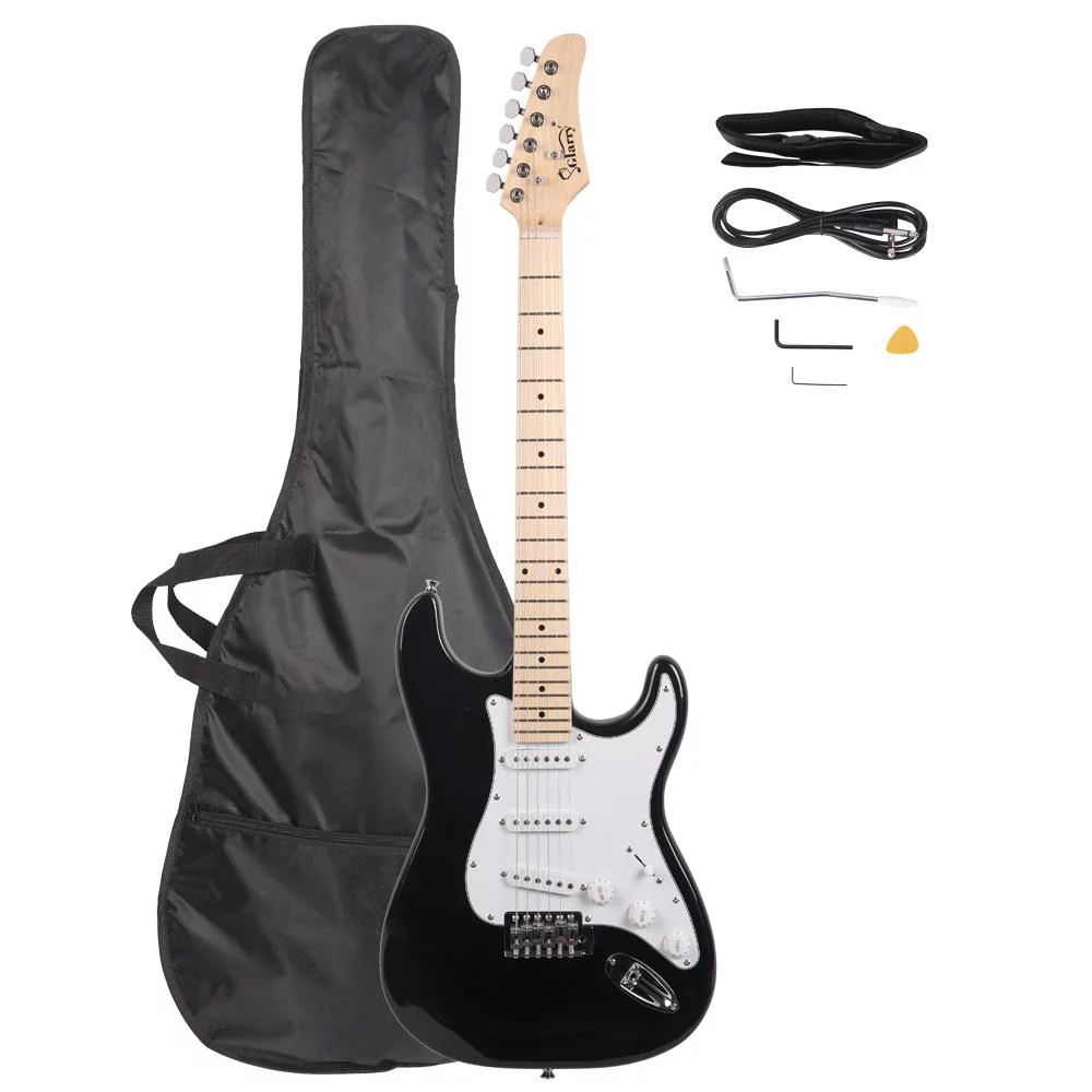 Glarry Maple Fingerboard Electric Guitar with Case and Accessories Pack