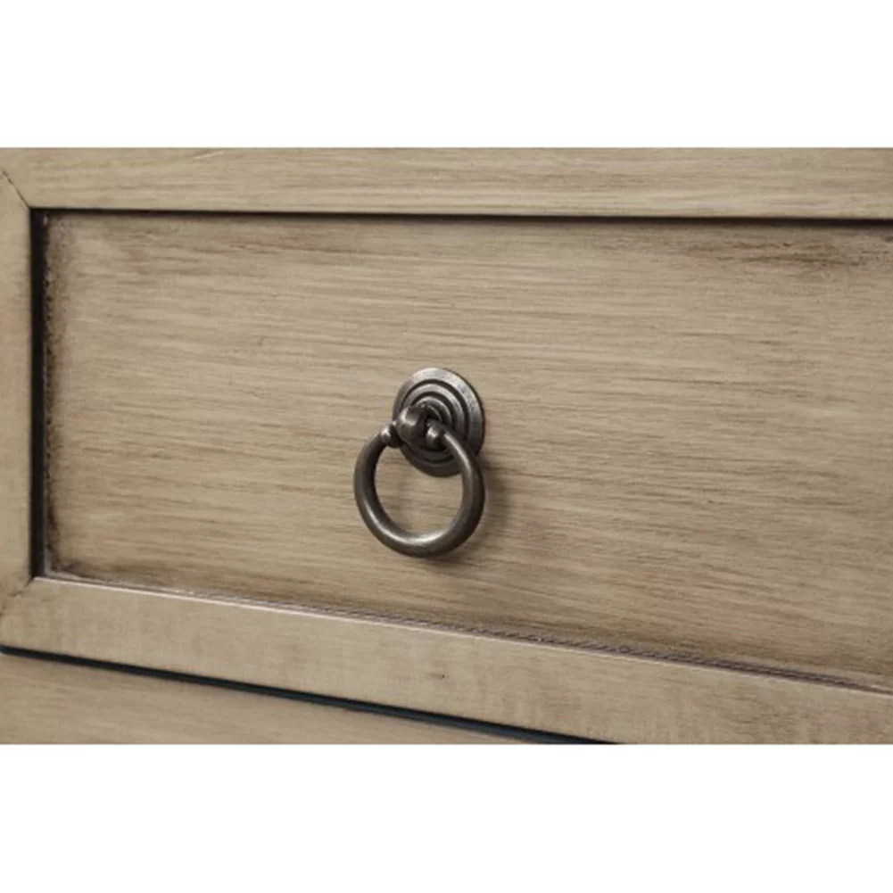 Hommoo 2 Drawer Wood Console Table, Gray