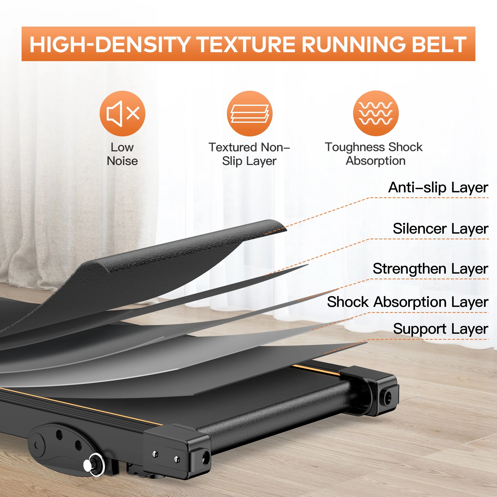 Famistar W500C 1.5HP Folding Electric Treadmill with 3 Level Manual Incline, Max 240LBS