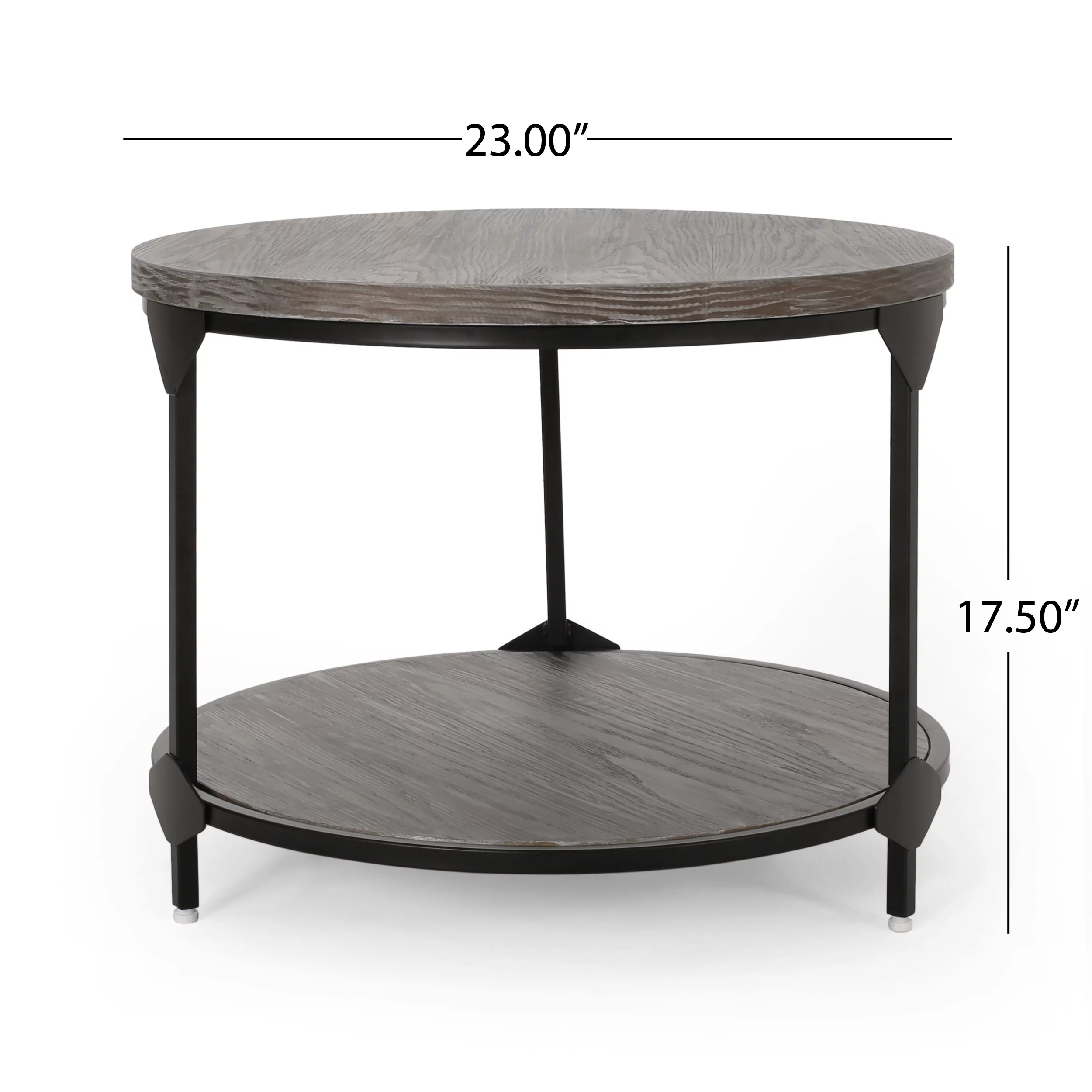 Noble House Kellyn Faux Wood Coffee Table, Black, Gray