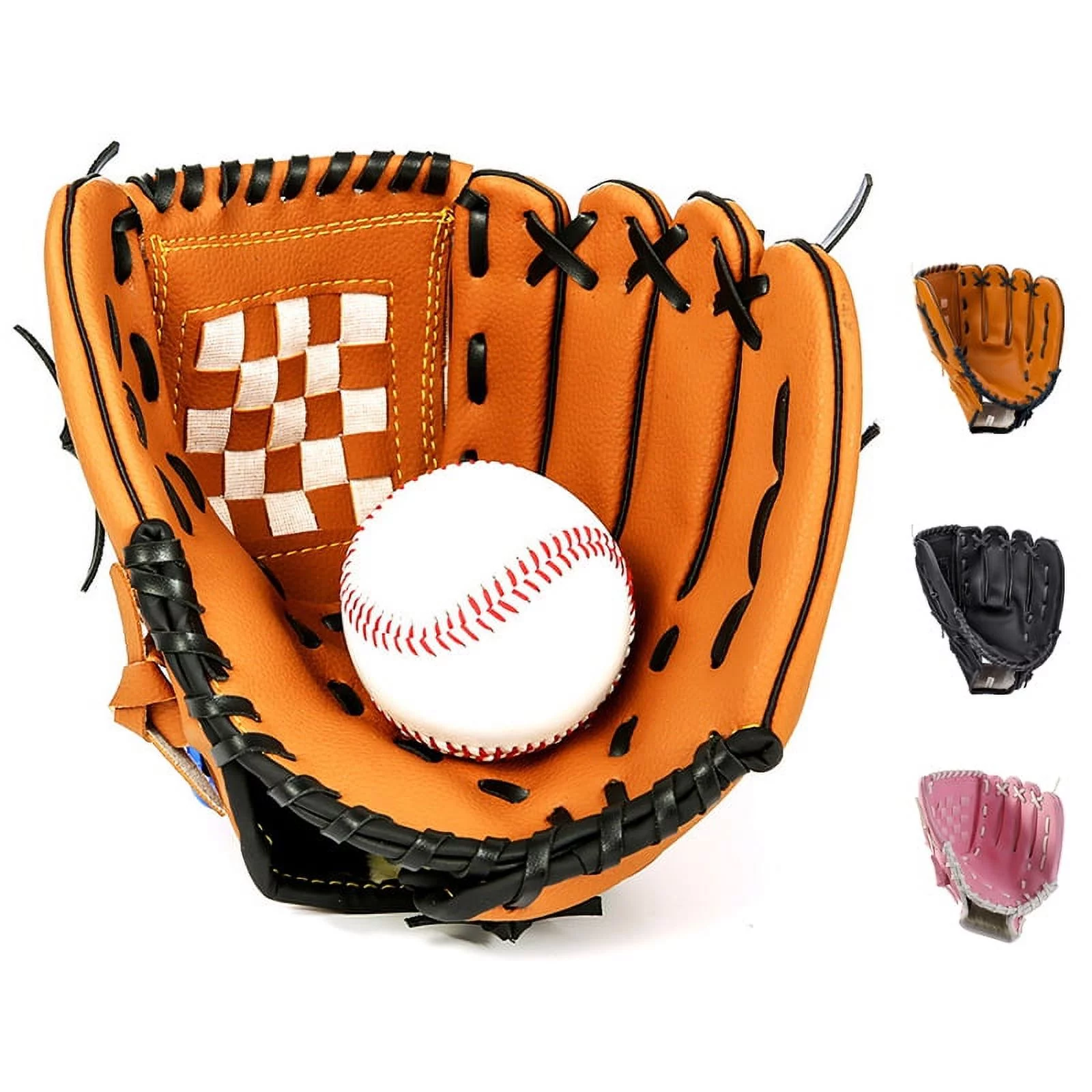 1PC Baseball Glove for Kids Youth Adult Softball Mitt Left Hand Glove Right Hand Throw 11.5inch Practice Universal Equipment