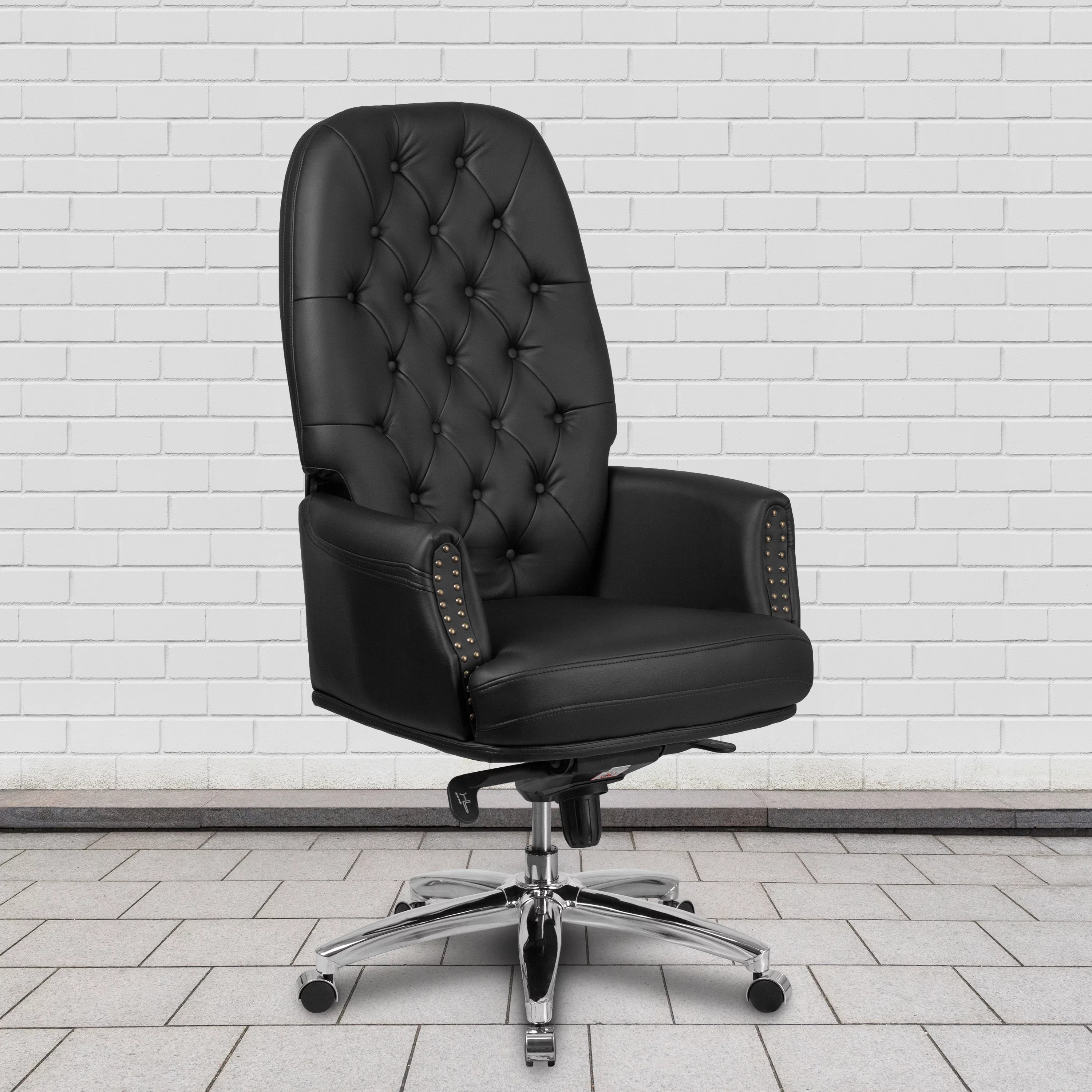 Emma + Oliver High Back Traditional Black LeatherSoft Multifunction Ergonomic Office Chair