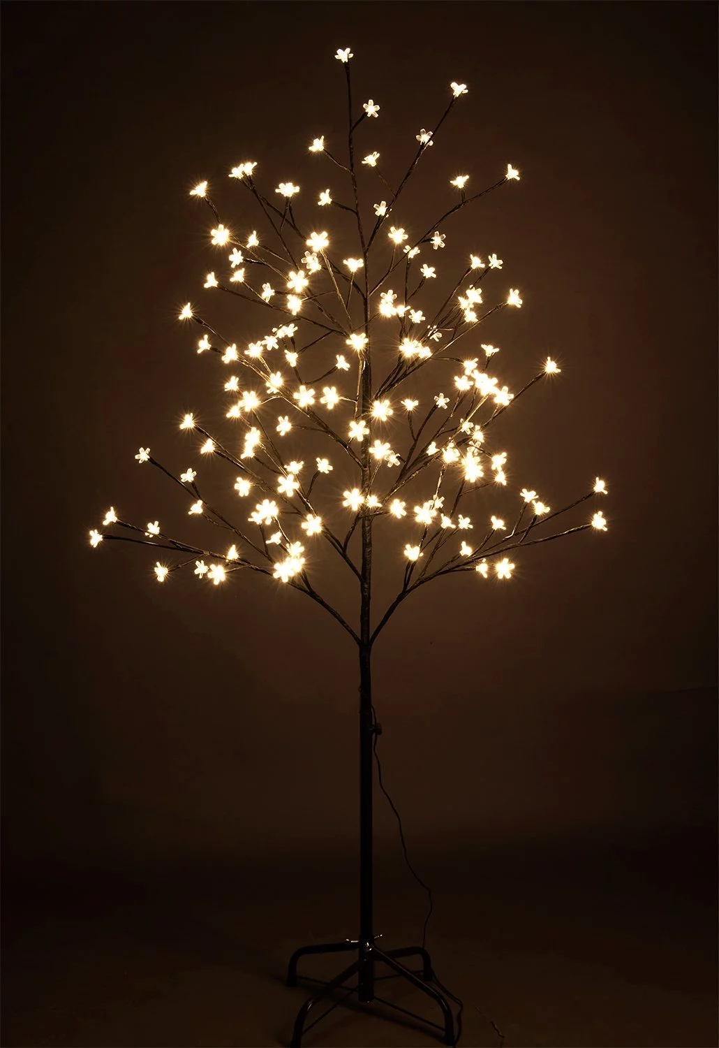 LIGHTSHARE 5FT LED Star Light Tree, Warm Light, Brown