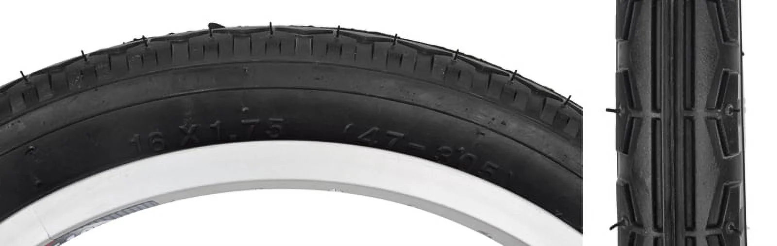Sunlite Tire 16X1.75 Black/Black Street K123