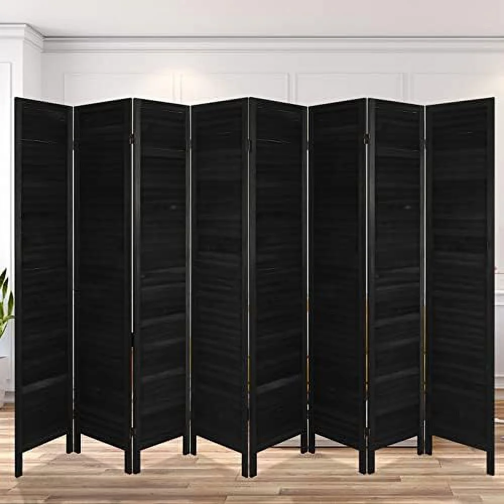 HBLUKDL 6 Panel Wood Room Divider 5.6ft.Tall Folding Privacy Screen Panels  Panel Reinforced Room Divider Wall  Divider for Room Separation  Partition Room dividers(Dark Brown)