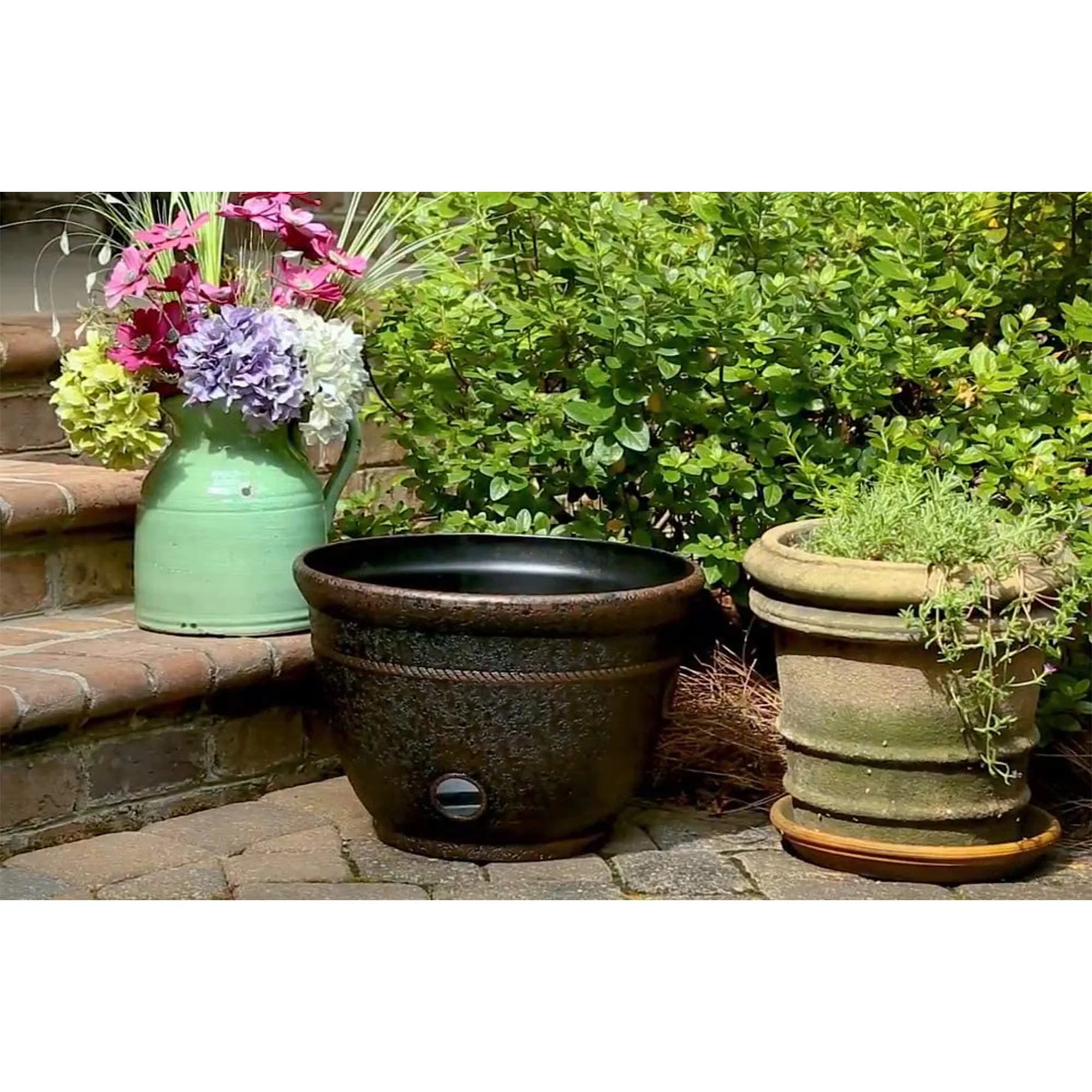 Liberty Garden Banded Rope 100' Hose Pot