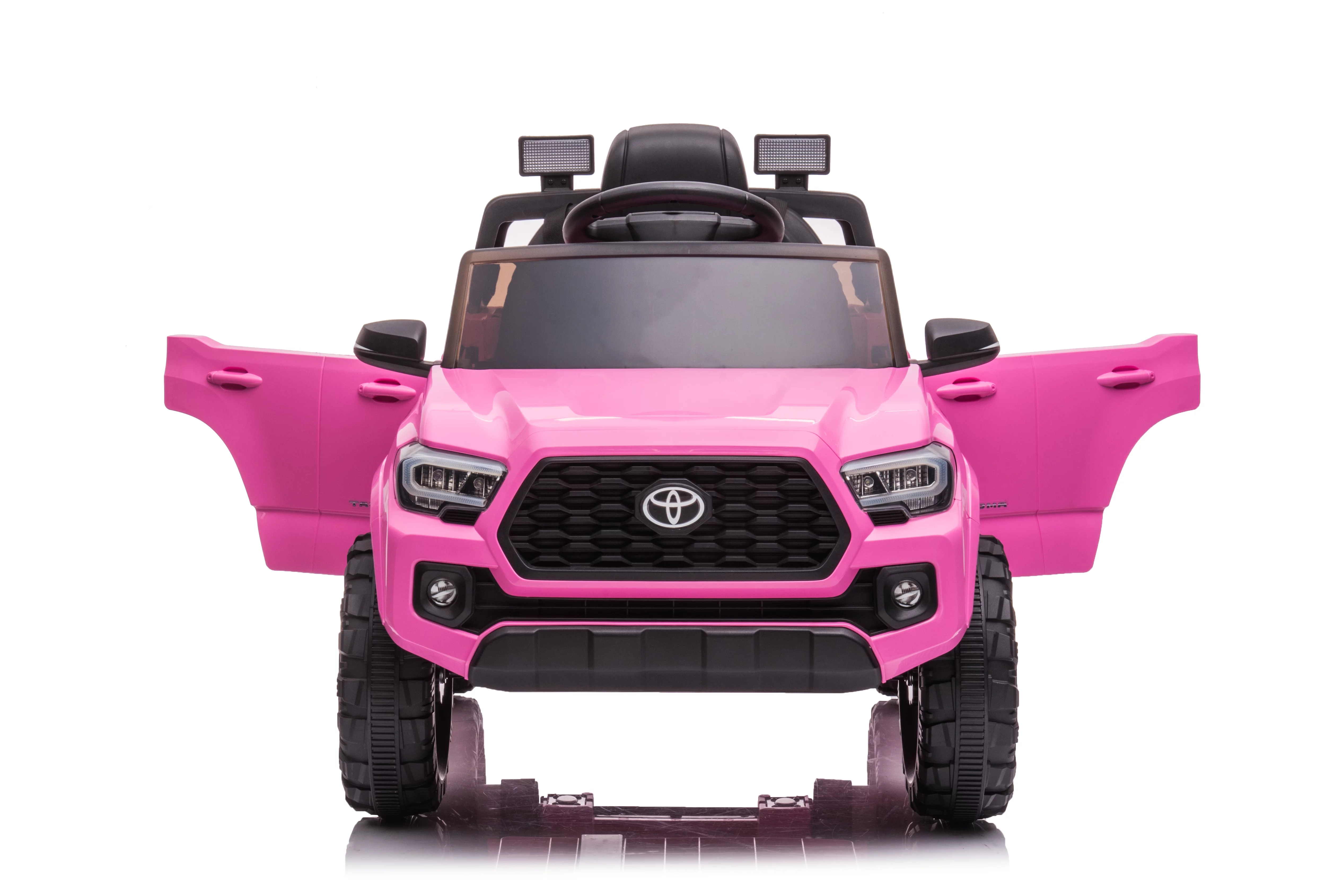 12V Kids Licensed Toyota Tacoma Electric Vehicle, Ride On Car Truck w/ Remote Control, 4 Tries Boys Girls Ride-on Toy with Brakes and Gas Pedal, 2 LED Headlights, Blue, SS2629