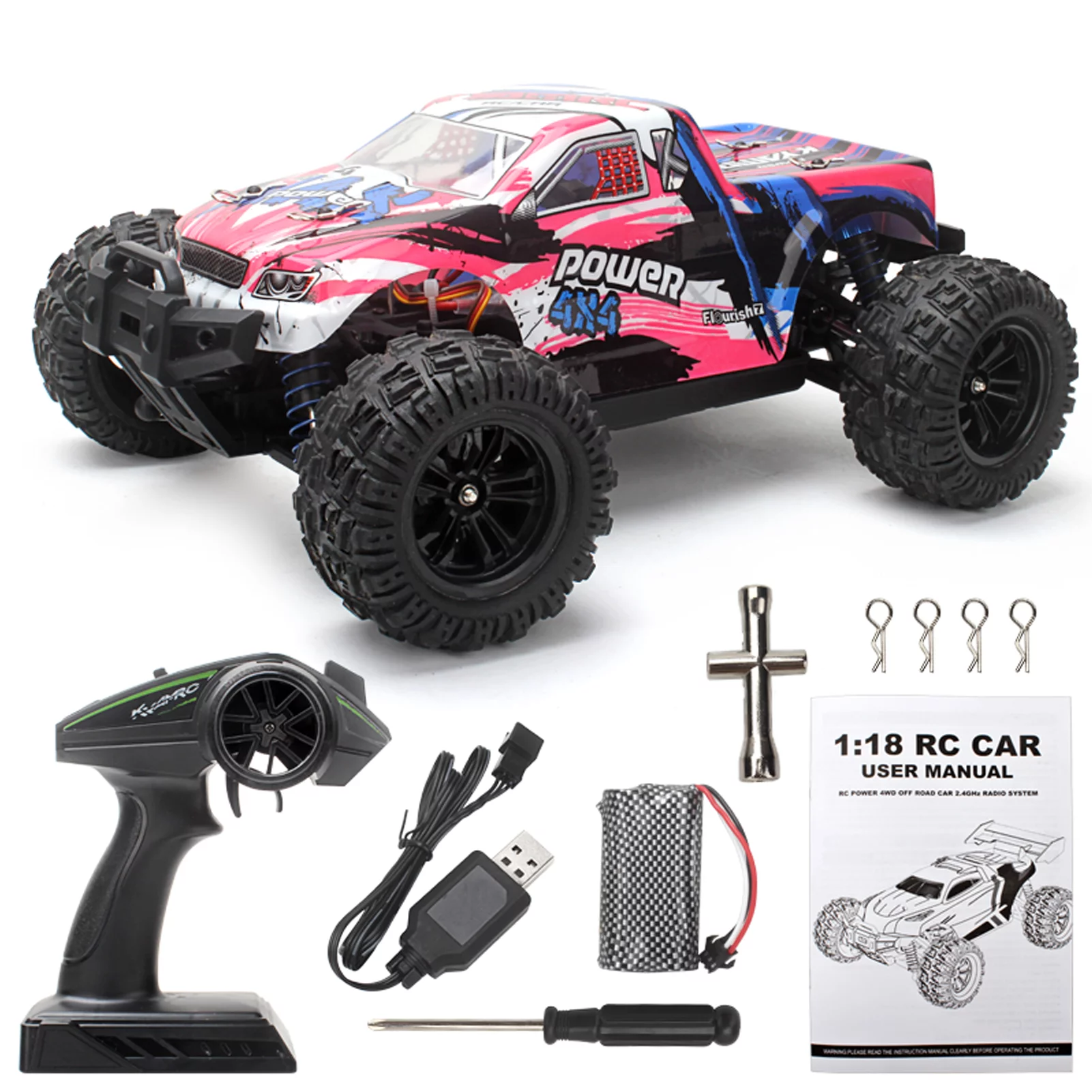 Pristin RC Car,18 RC Car Kids Terrain 4WD Off-Road KY-2819A Crawler Speed Vehicle Off-Road Remote Crawler Car Terrain 4WD rc 1 18 RC QINQUAN HUIOP Rookin ERYUE car Model car Model KYAMRC