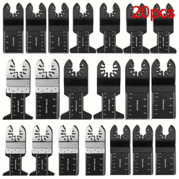 Willstar 38PCS Carbon Steel Coarse Cutter Saw Blades Bi-metal Straight Wood Mix Oscillating Multitool Power Tool Kit