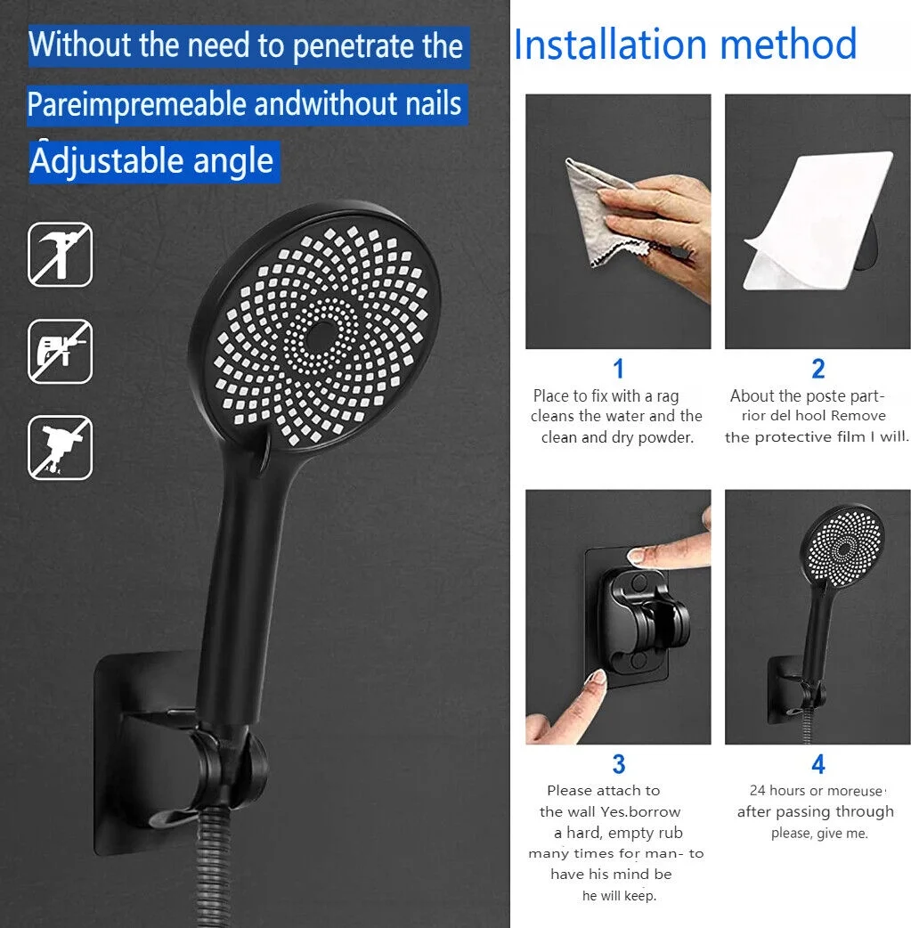 Rainfall Shower Head Handheld High Pressure Shower Head Combo 8