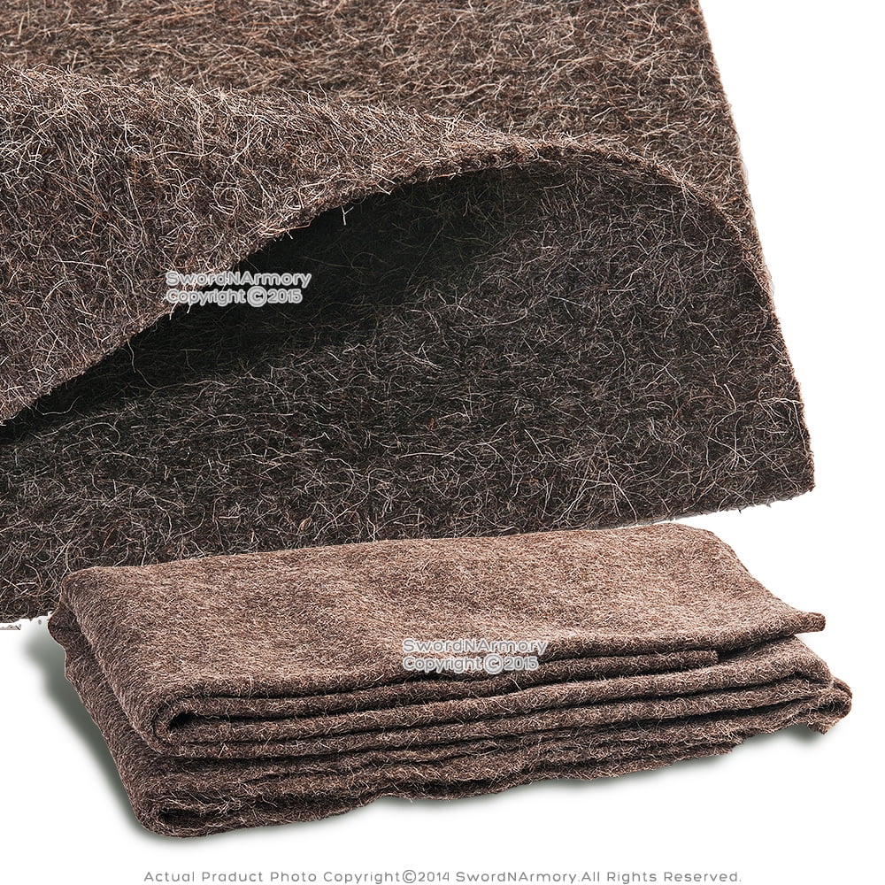 Munetoshi Natural Wool Hand Loomed Woven Medieval Style Camp Blanket Coarse 93