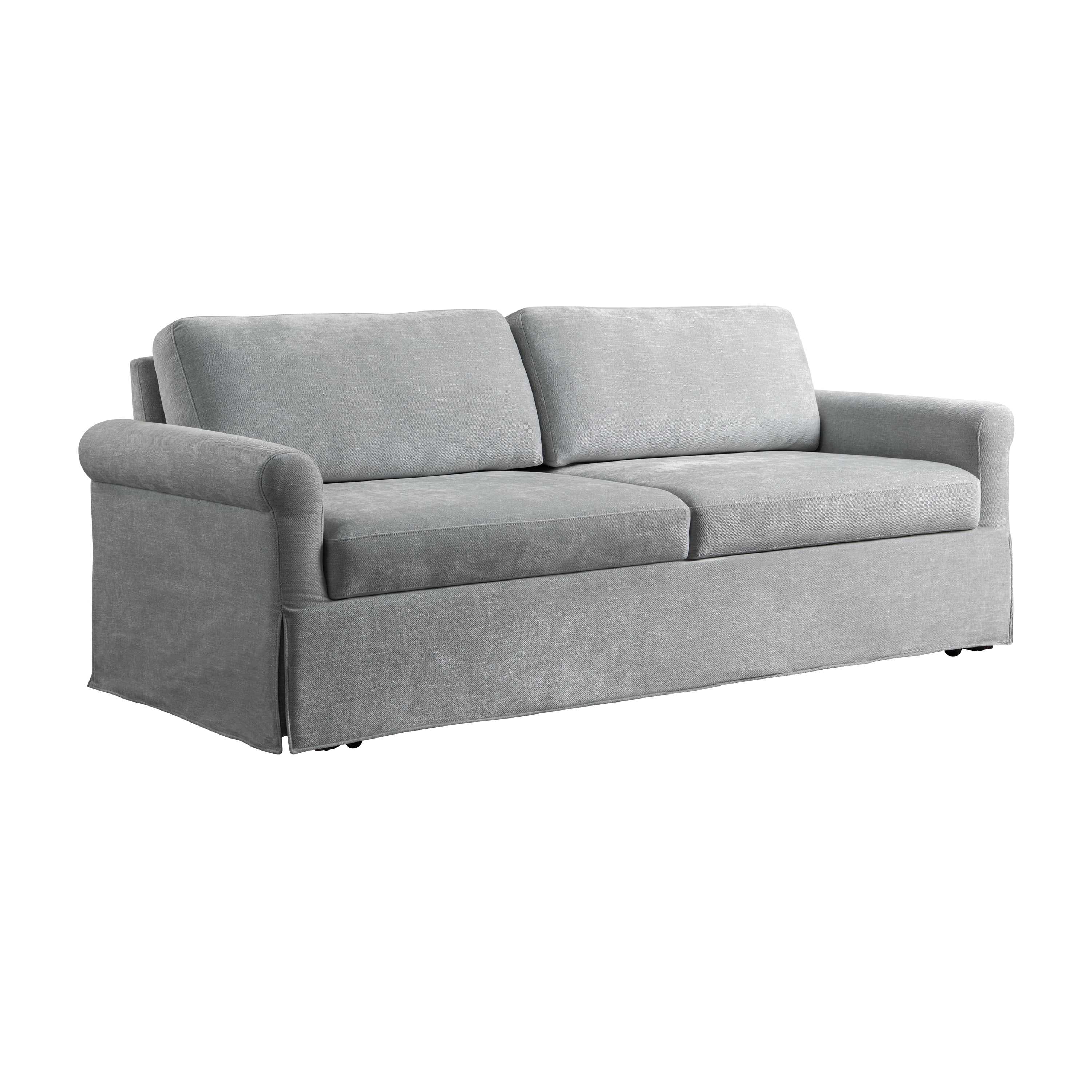 Serta Myers Modern Convertible Sofa, Light Gray Fabric