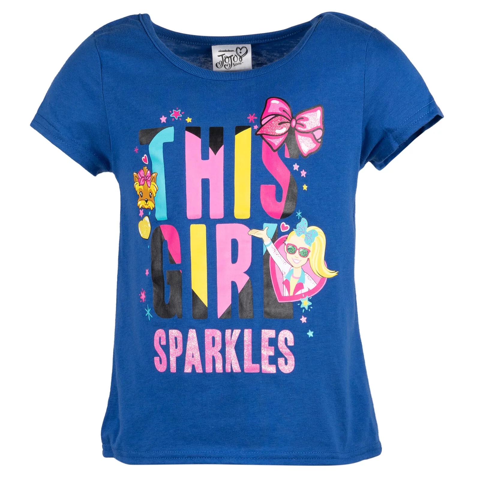 JoJo Siwa Little Girls Zip Up French Terry Hoodie T-Shirt and Leggings 3 Piece Outfit Set Little Kid to Big Kid