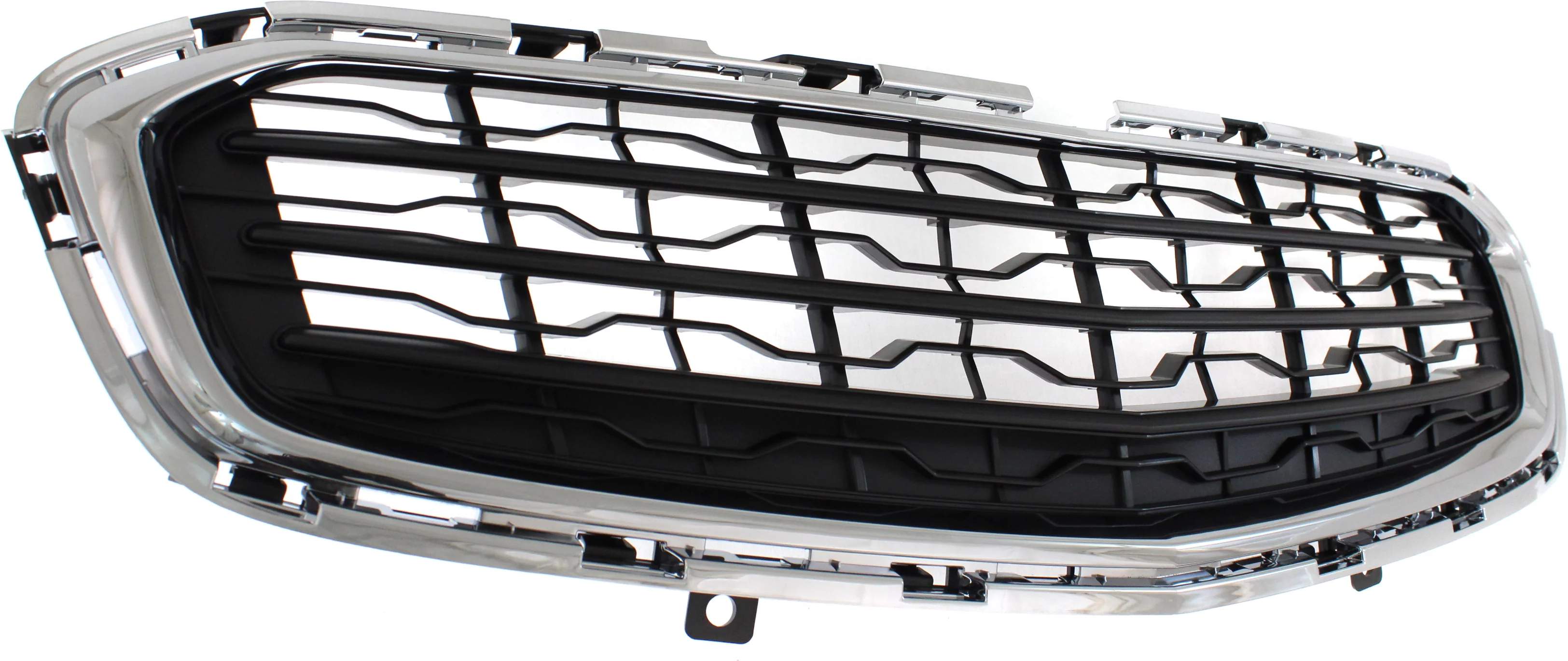 Grille Assembly Compatible with CHEVROLET CRUZE 2015/CRUZE LIMITED 2016 Lower Textured Drak Gray with Chrome Molding A/T
