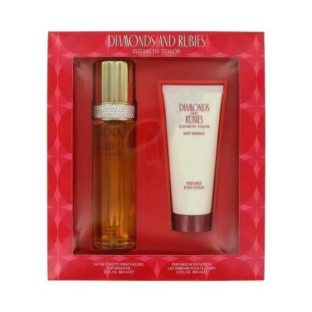 Elizabeth Taylor Women's DIR1B Diamonds & Rubies Set In Display Box (EDT Spray 3.3 oz + Body Lotion 3.3 oz)