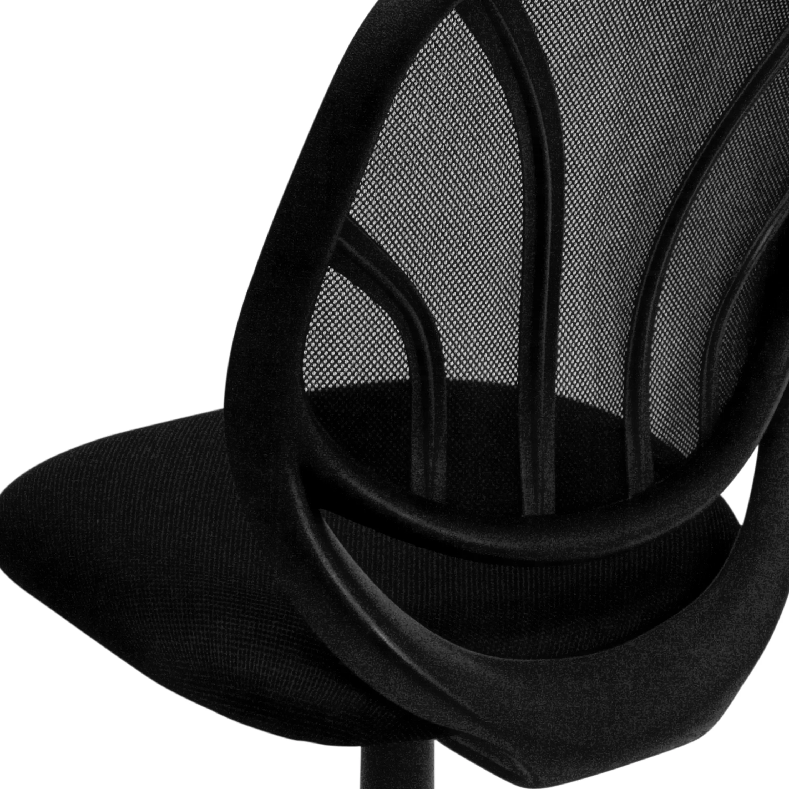 BizChair Y-GO Office Chair™ Mid-Back Black Mesh Swivel Task Office Chair