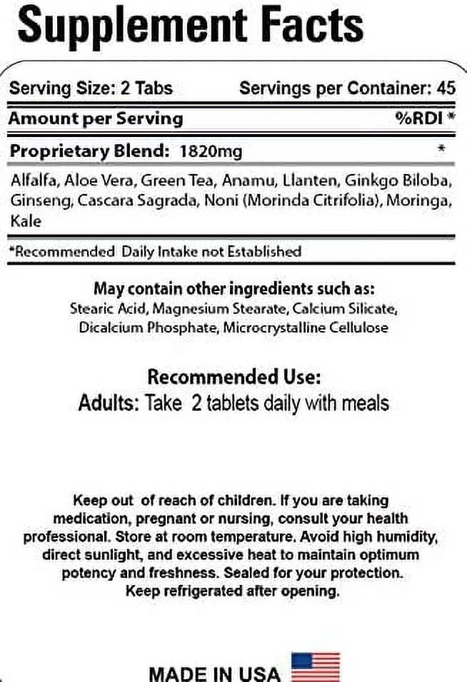 Wonder Herbs - 90 Tablets - Nourishes and Strengthens The Body - 100% Natural Dietary Supplement