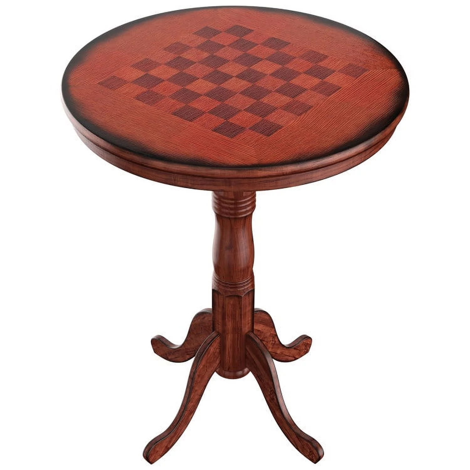 Wooden Pub Table with Chessboard - Elevate Your Space