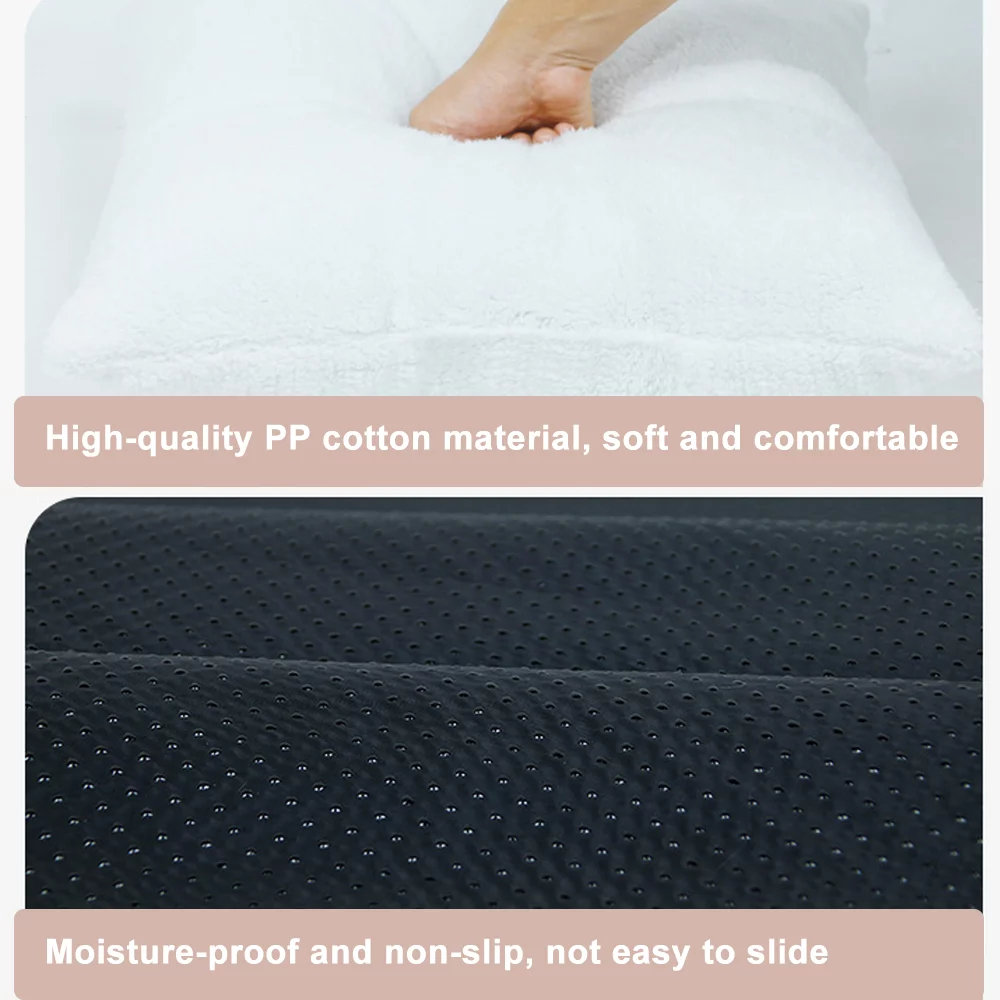 Walmeck Foldable Cat Bed Breathable Cat House Indoor Tent Dog Bed with Mat (Blue, Size L)