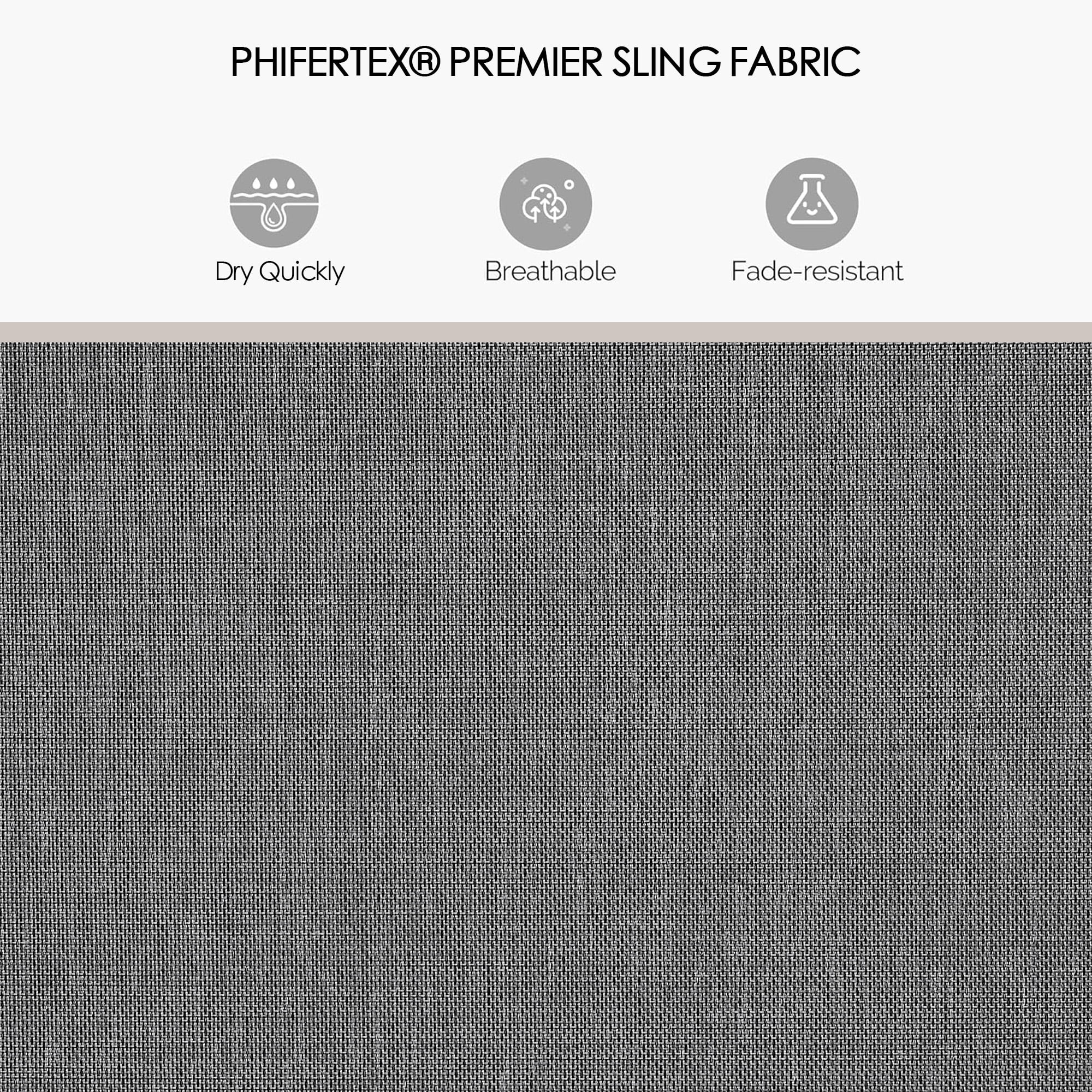 Ulax Furniture Aluminum Chaise Lounge Outdoor Adjustable Recliner Chairs with Wheels and Ottomans (Gray)