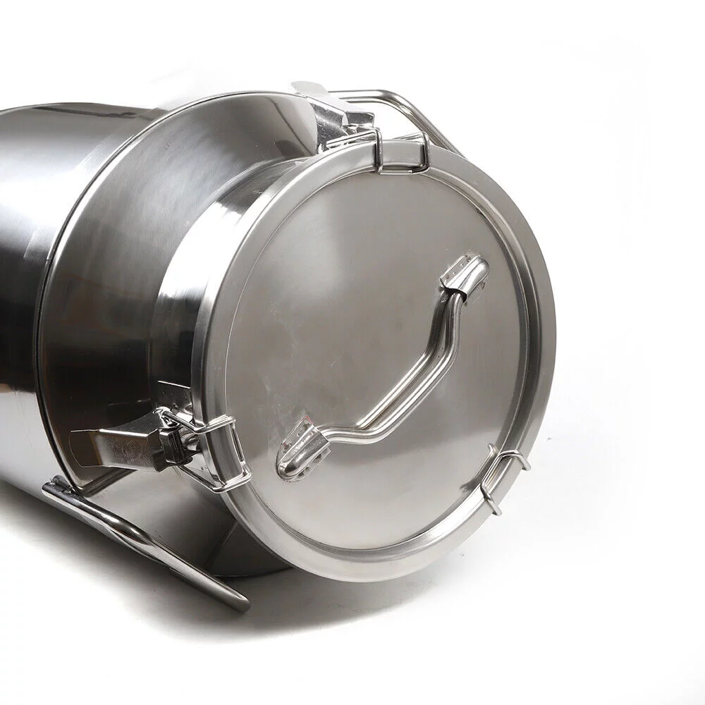 40L 304 Stainless Steel Milk Can 10.56 Gallon Heavy Duty Milk Jug Milk Bucket
