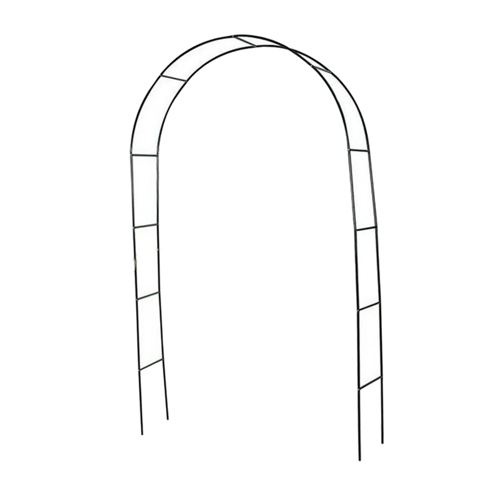 Reconfigurable Easy-to-Assemble Metal Outdoor Garden or Wedding Arch Arbor for Wedding Bridal Party Elegant Decorations Garden Climbing Plants Vines - 200X230X37CM Black