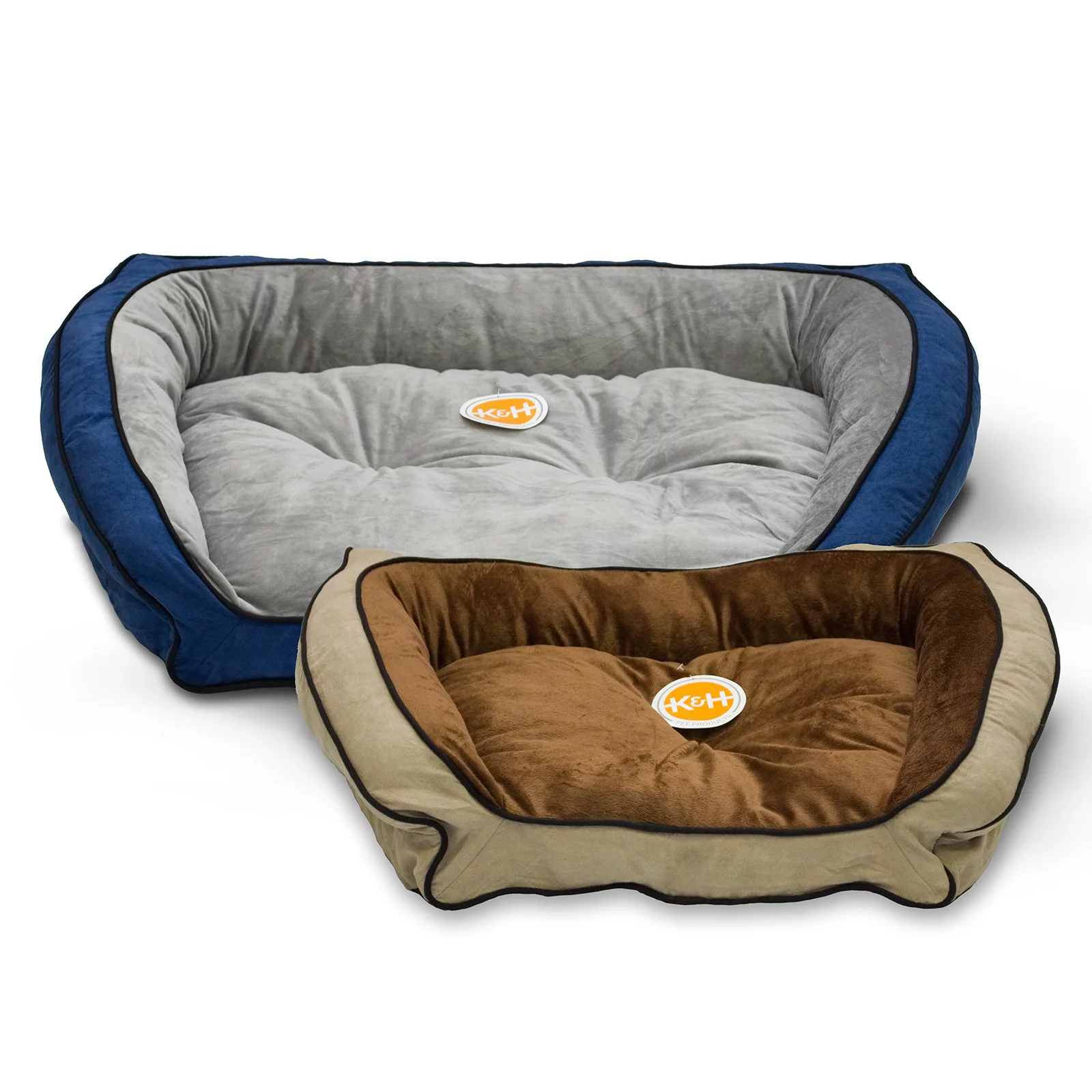 K&H Pet Products Bolster Couch Dog Bed, Small, Mocha/Tan