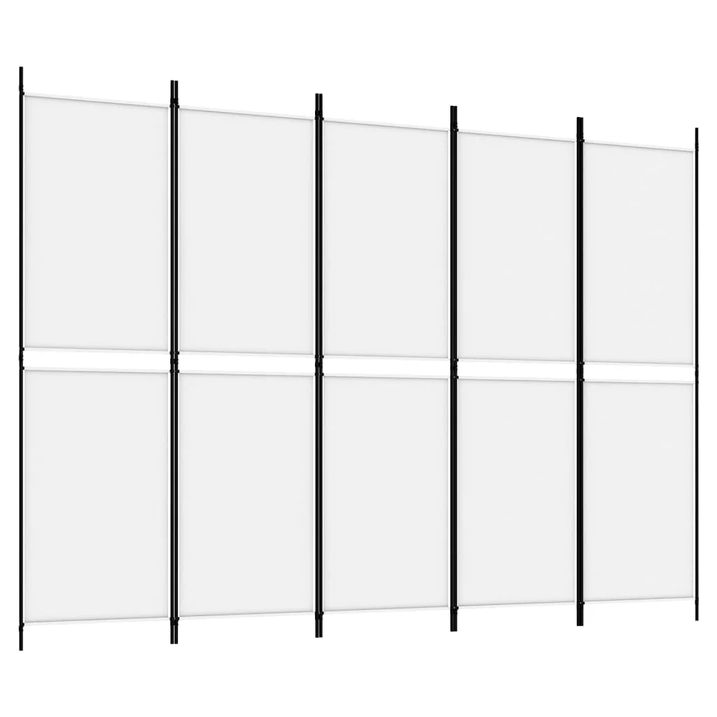 Anself 5-Panel Room Divider White 98.4