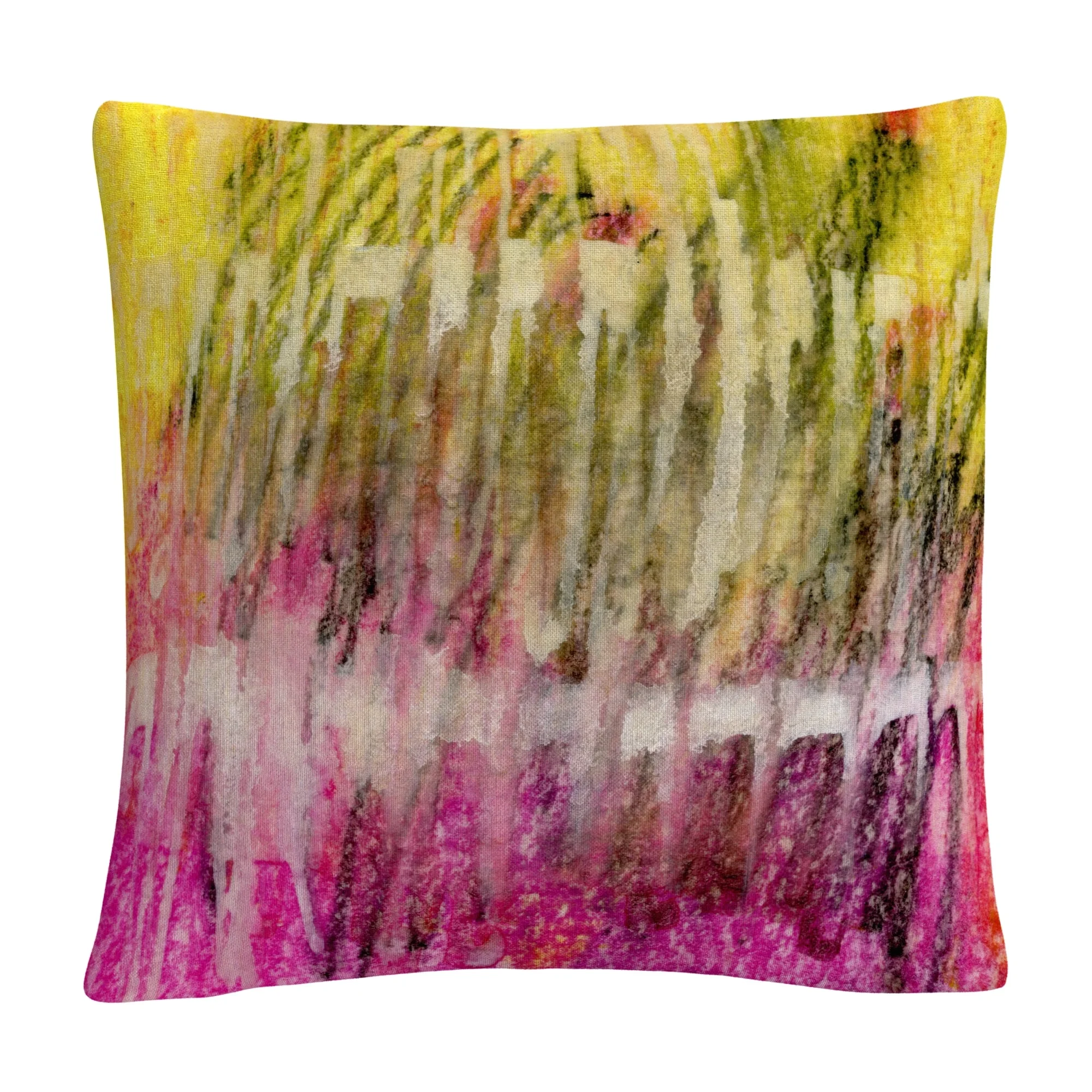Glazed Kinetics' Colorful Shapes Line Composition By Anthony Sikich 16 X 16 Decorative Throw Pillow