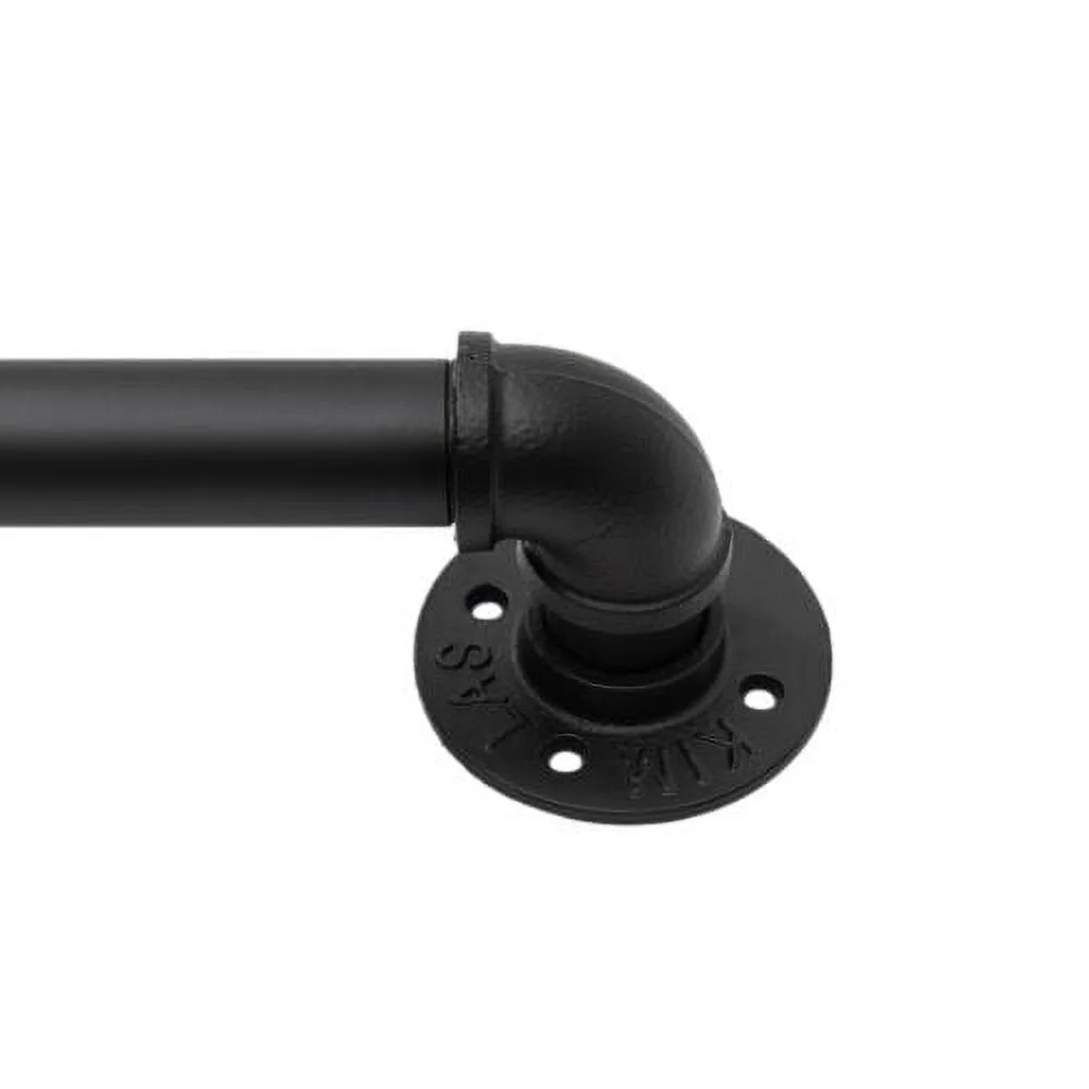 5ft Wall-mounted Handrail Stair Hand Rails Staircase Pipe Metal Handrail Black