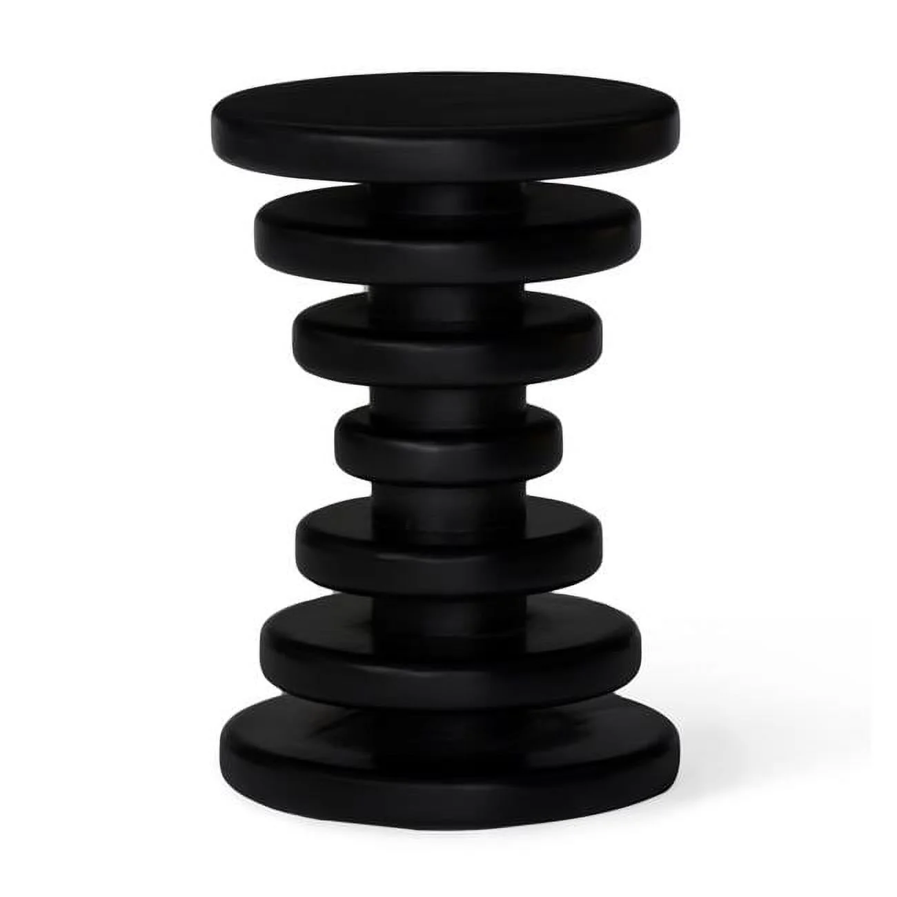 Union Home  18 in. Strata Drink Table, Black - Medium