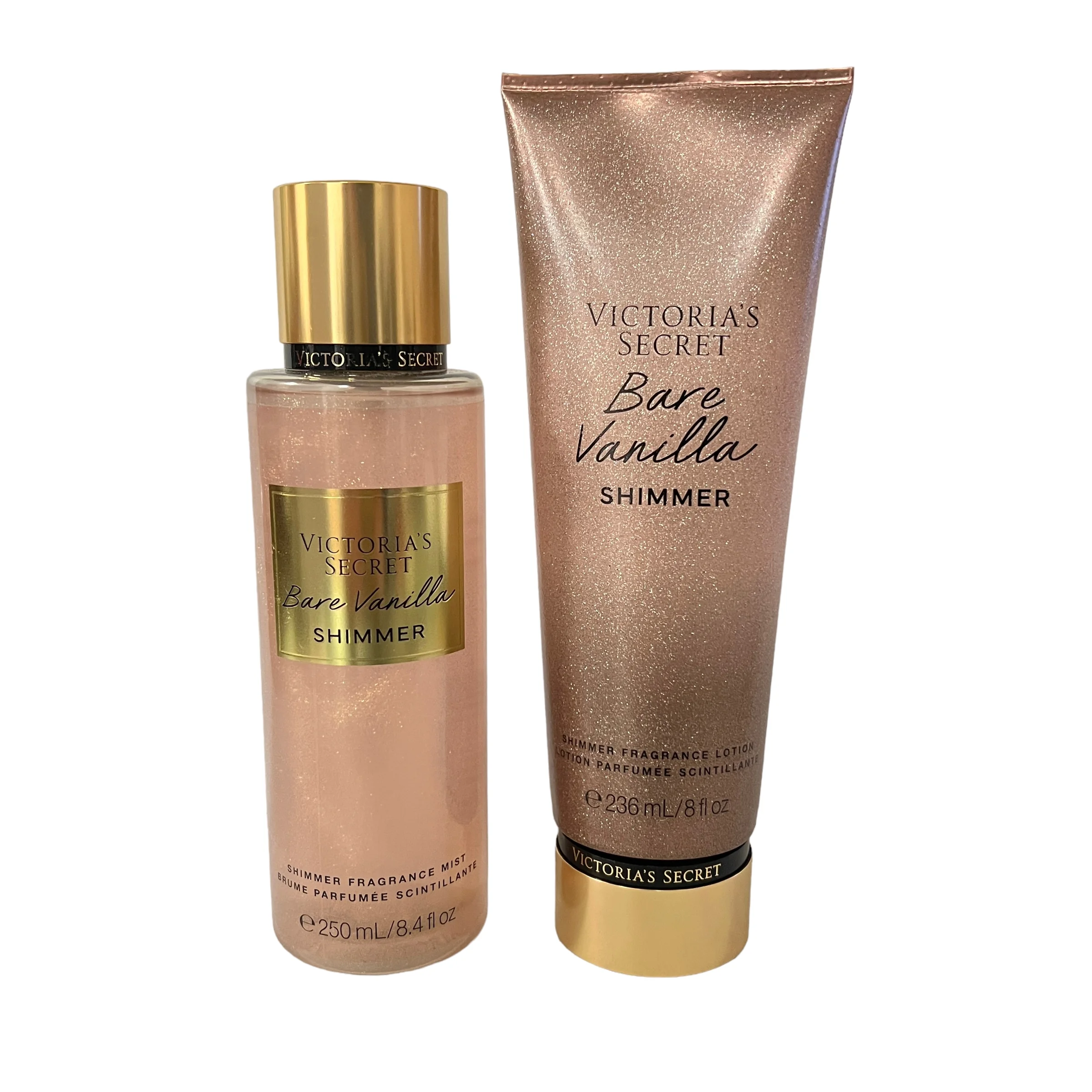 Victoria’s Secret Bare Vanilla Shimmer Fragrance Mist and Lotion Set